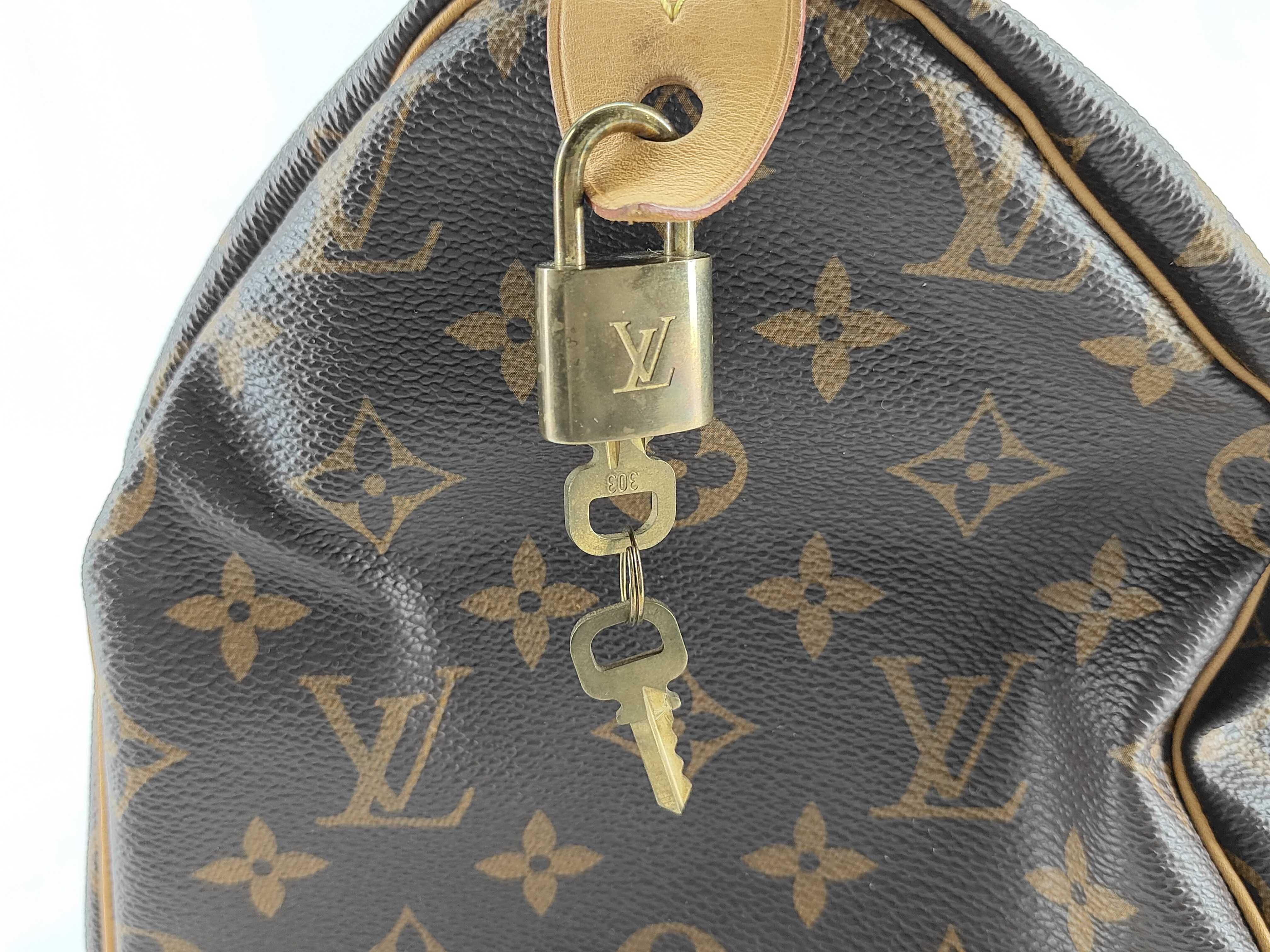 Monogram PH- Speedy 30 Monogram Canvas Brown Handbag Boston Bag — view 9