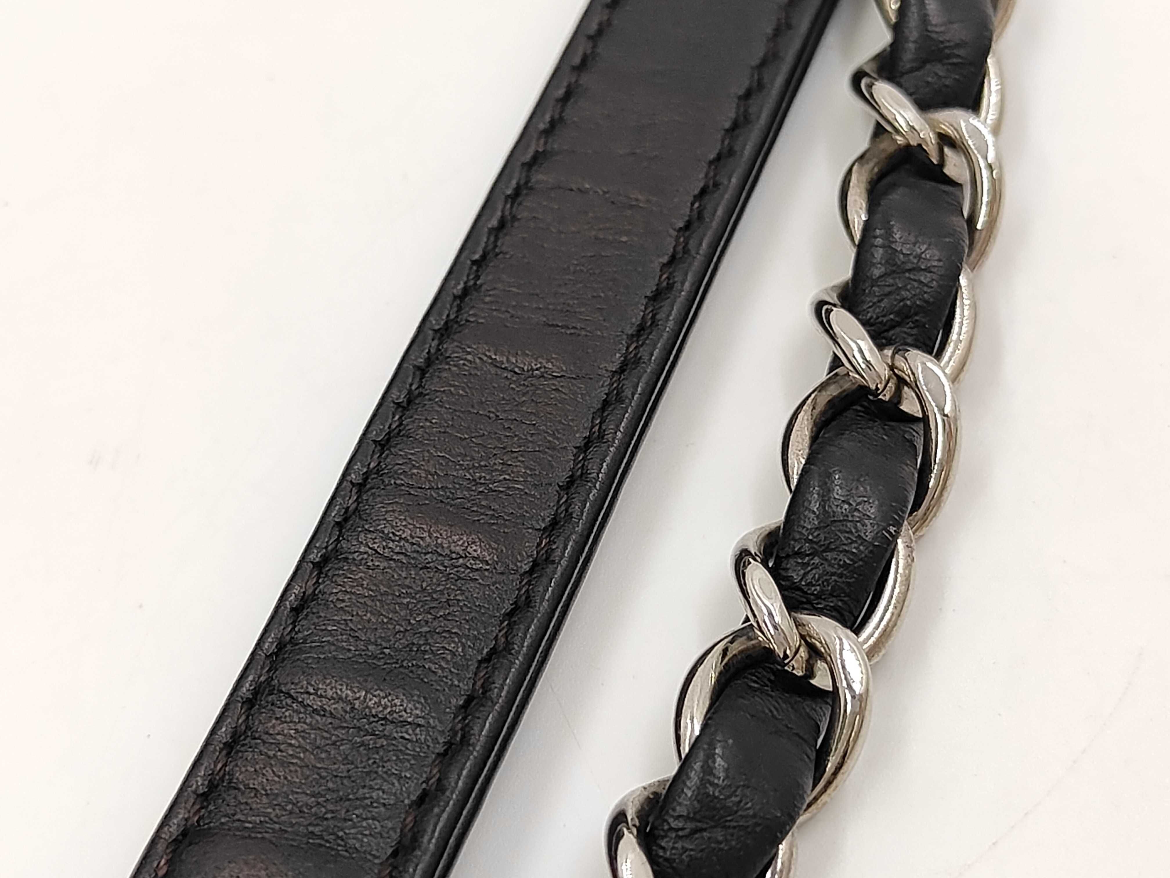 Matelassé Caviar Skin Chain Shoulder Bag with Coco Mark — view 6