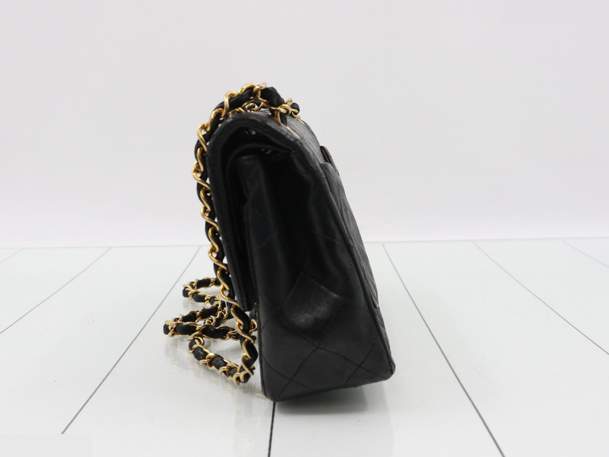 Lambskin W-flap 23 Shoulder Bag (with sticker) — view 3