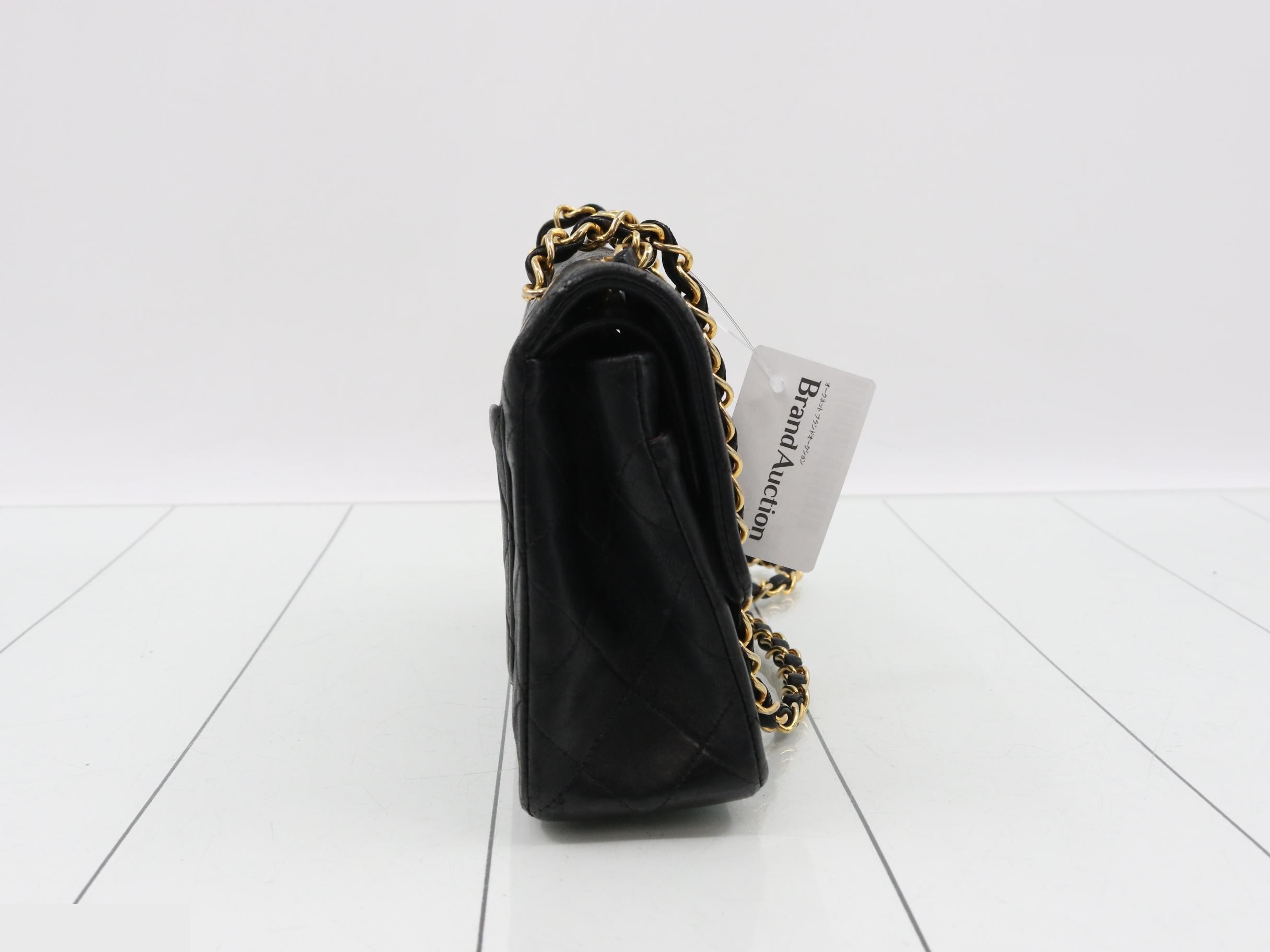 Lambskin W-flap 23 Shoulder Bag (with sticker) — view 4