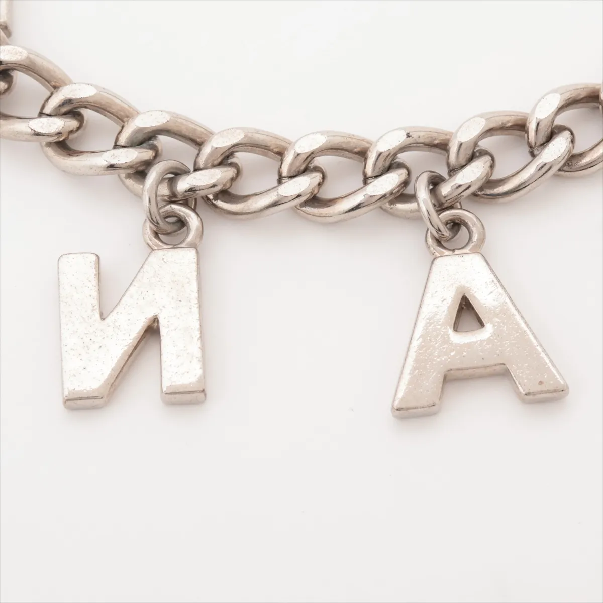 Coco Mark Logo 04V Bracelet, Metal, Silver. Shows signs of wear, — view 3