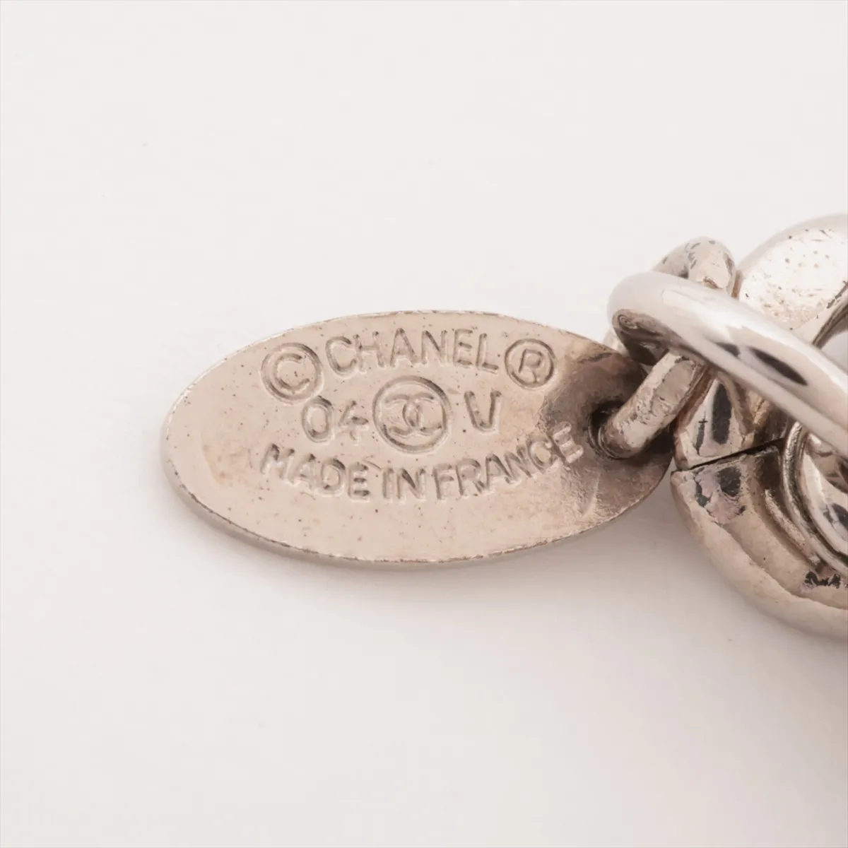 Coco Mark Logo 04V Bracelet, Metal, Silver. Shows signs of wear, — view 5