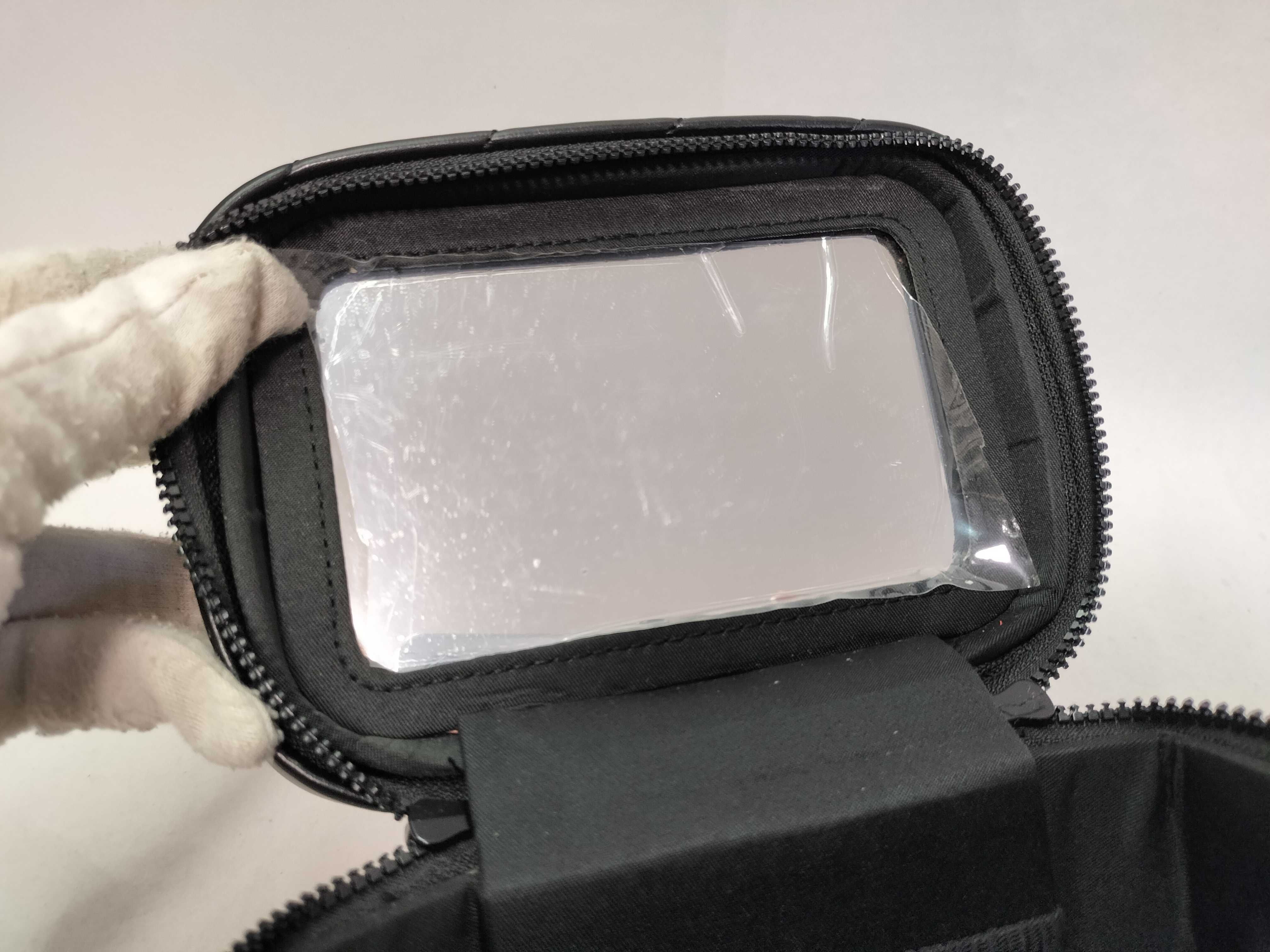 Leather Vanity Bag with Black Hardware and Plastic Chain Shoulder Bag — view 13
