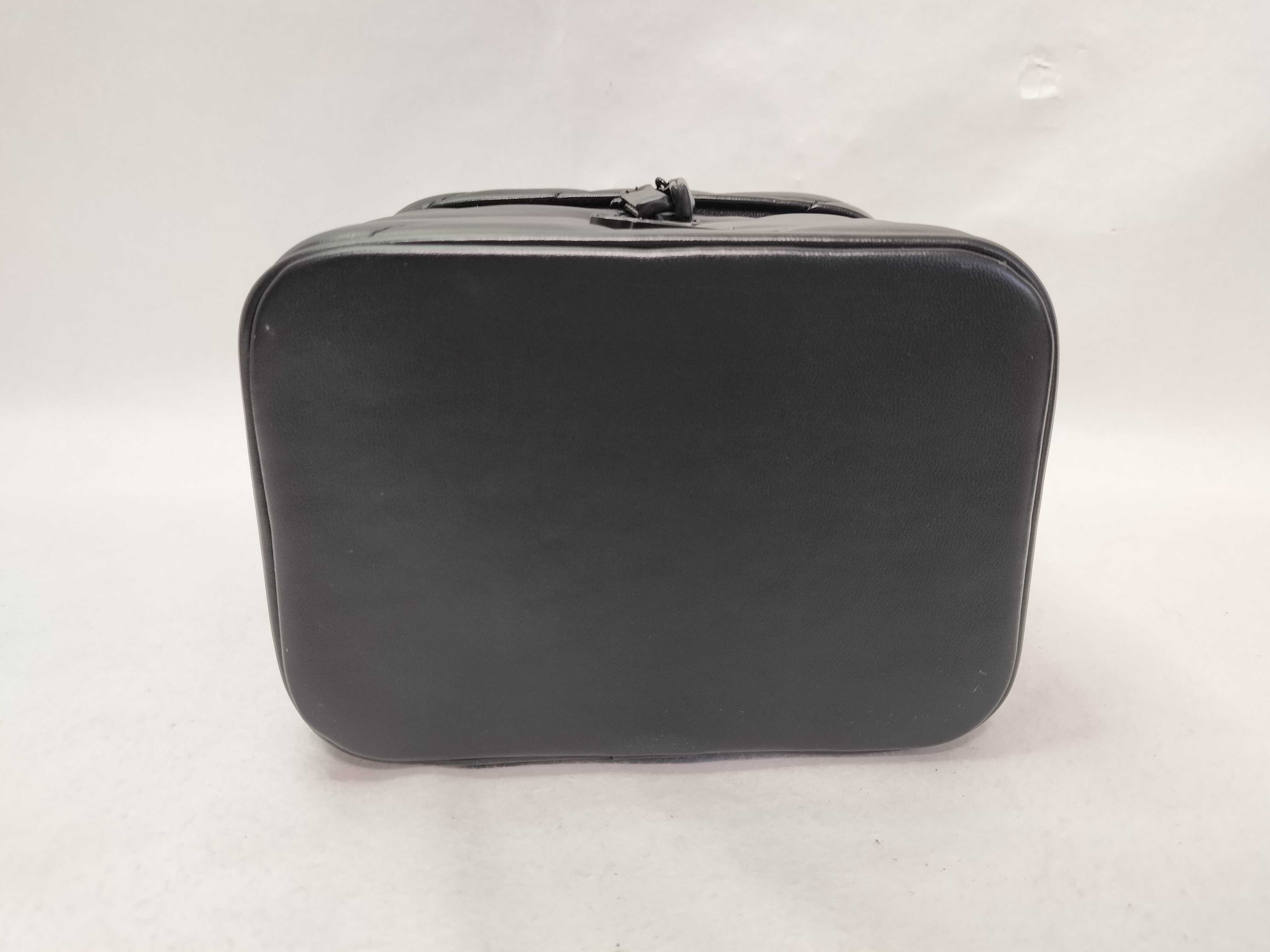 Leather Vanity Bag with Black Hardware and Plastic Chain Shoulder Bag — view 7