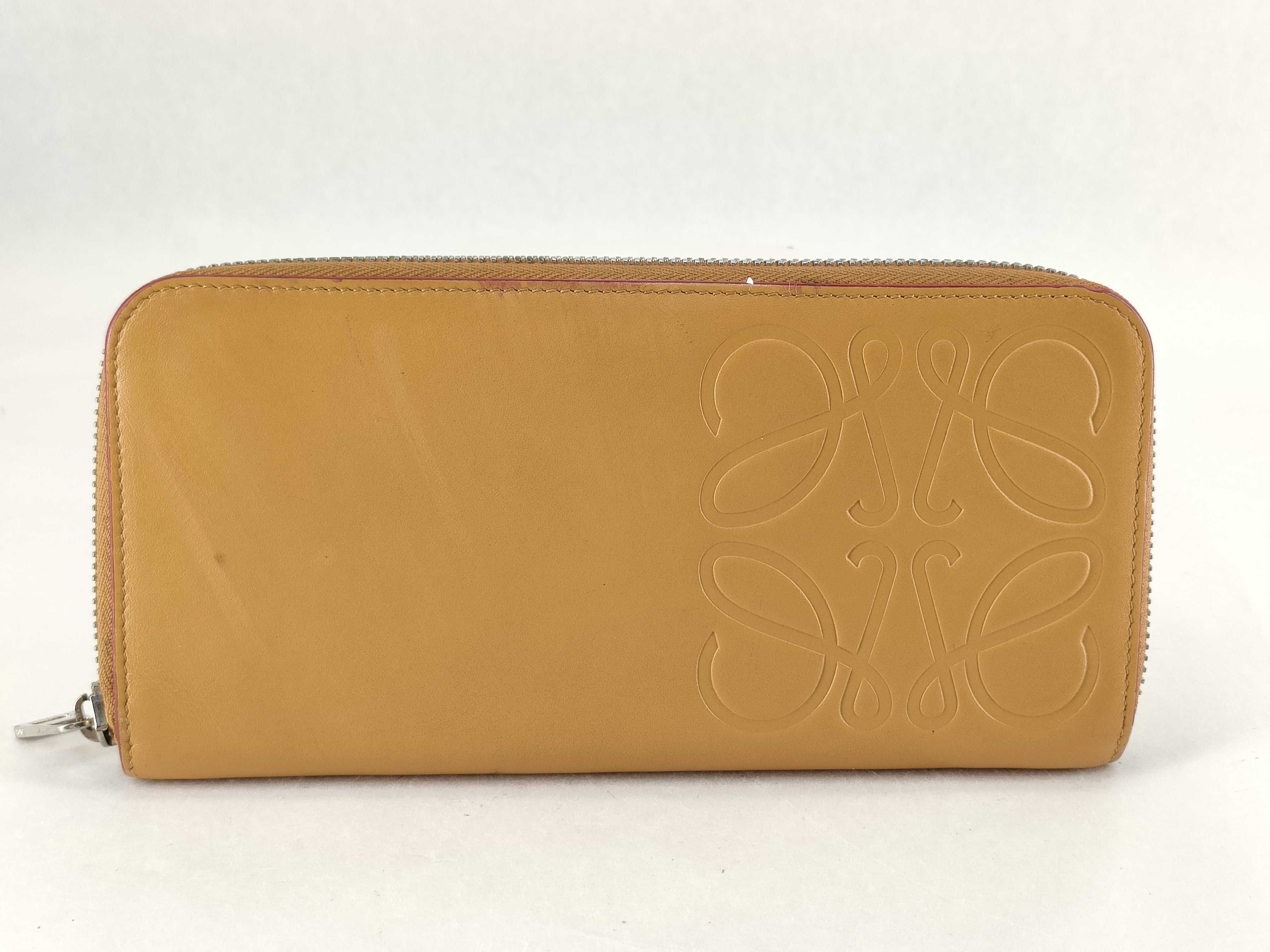 (Loewe) Round Zip Long Wallet