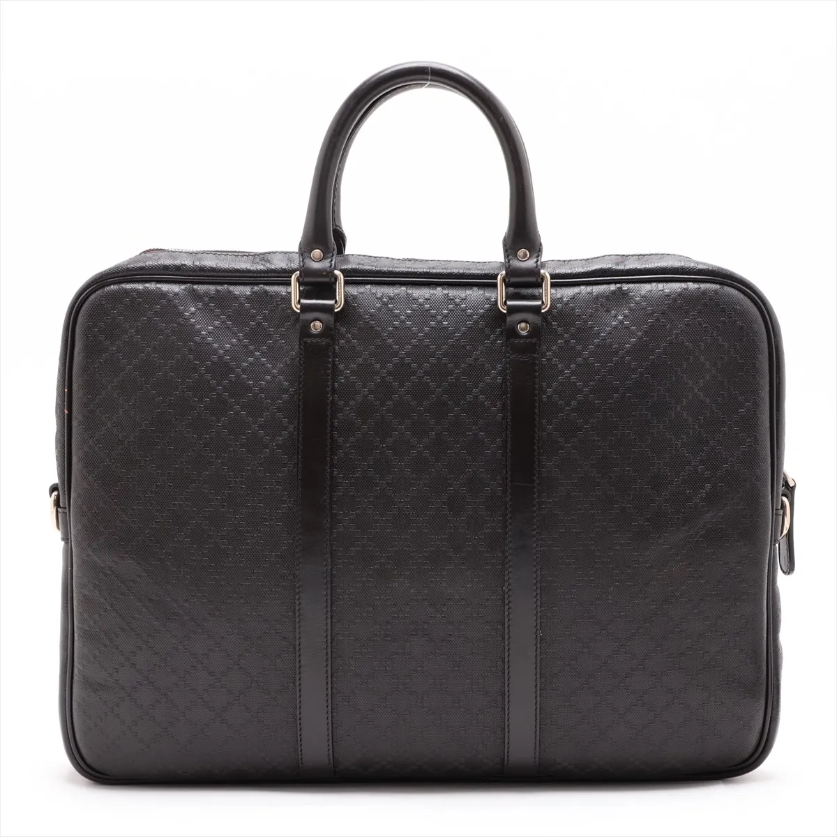 GG Embossed 208468 Leather 2-Way Business Bag, Brown — view 2