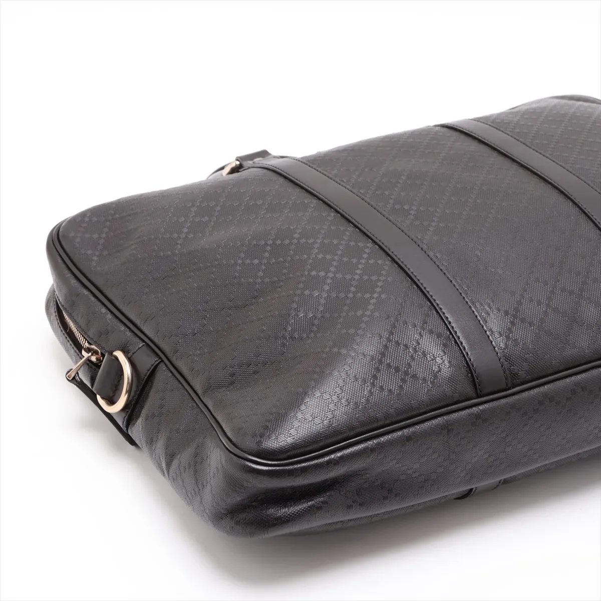 GG Embossed 208468 Leather 2-Way Business Bag, Brown — view 4