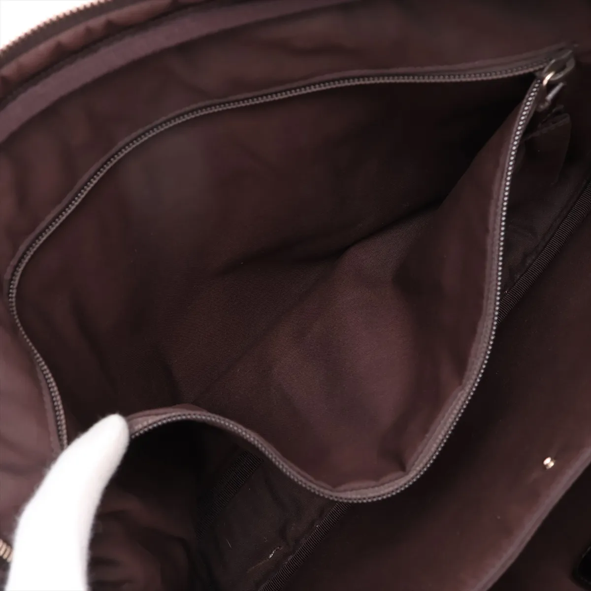 GG Embossed 208468 Leather 2-Way Business Bag, Brown — view 10