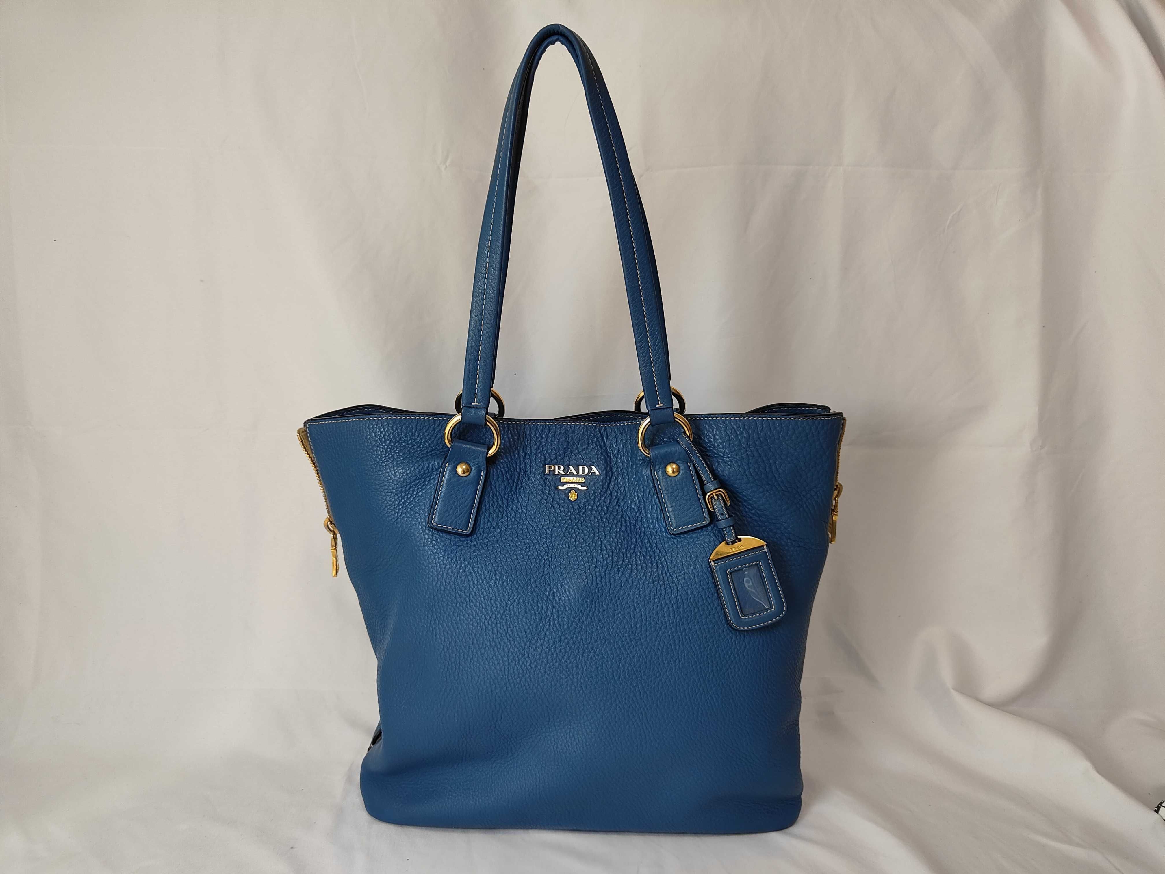 Vitello Daino Side-Zip Tote Shoulder Bag