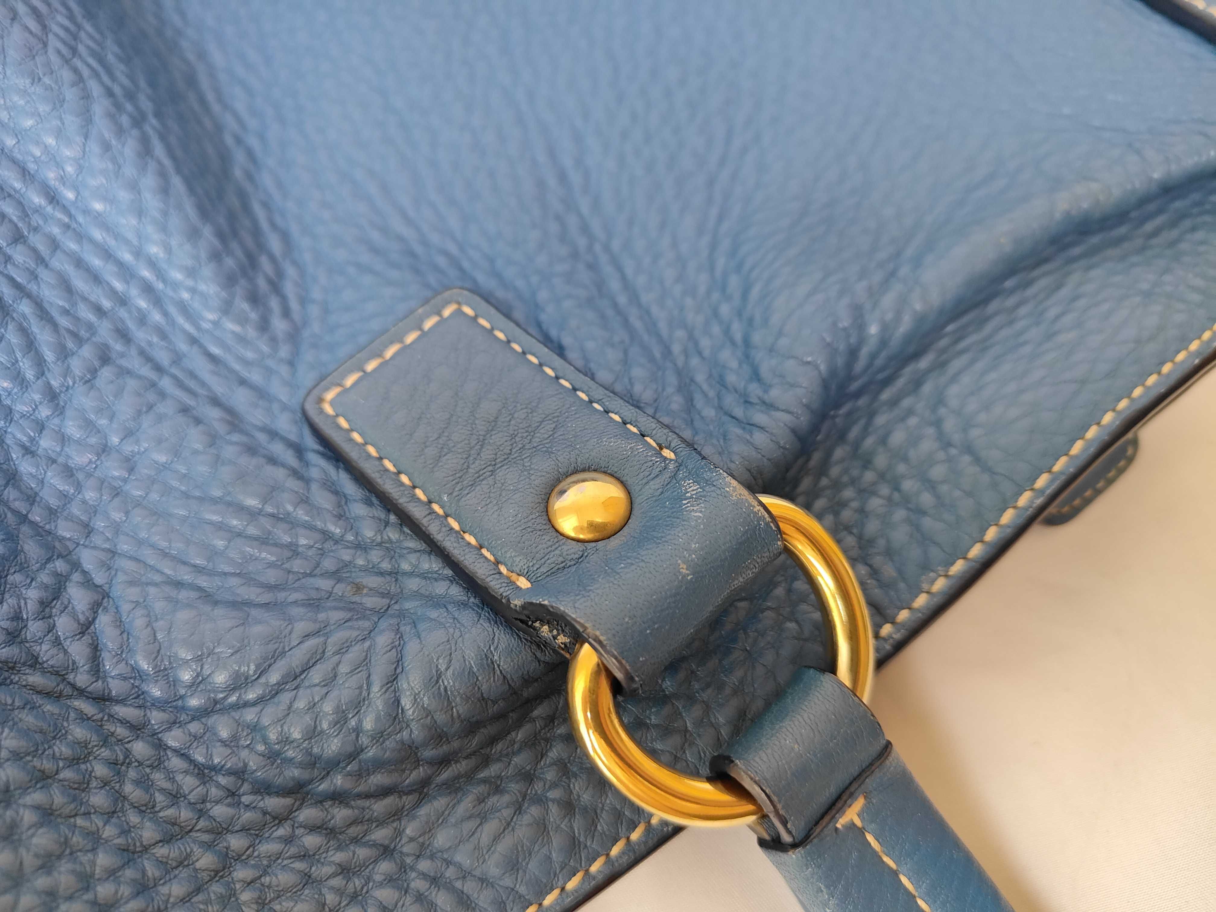 Vitello Daino Side-Zip Tote Shoulder Bag — view 13