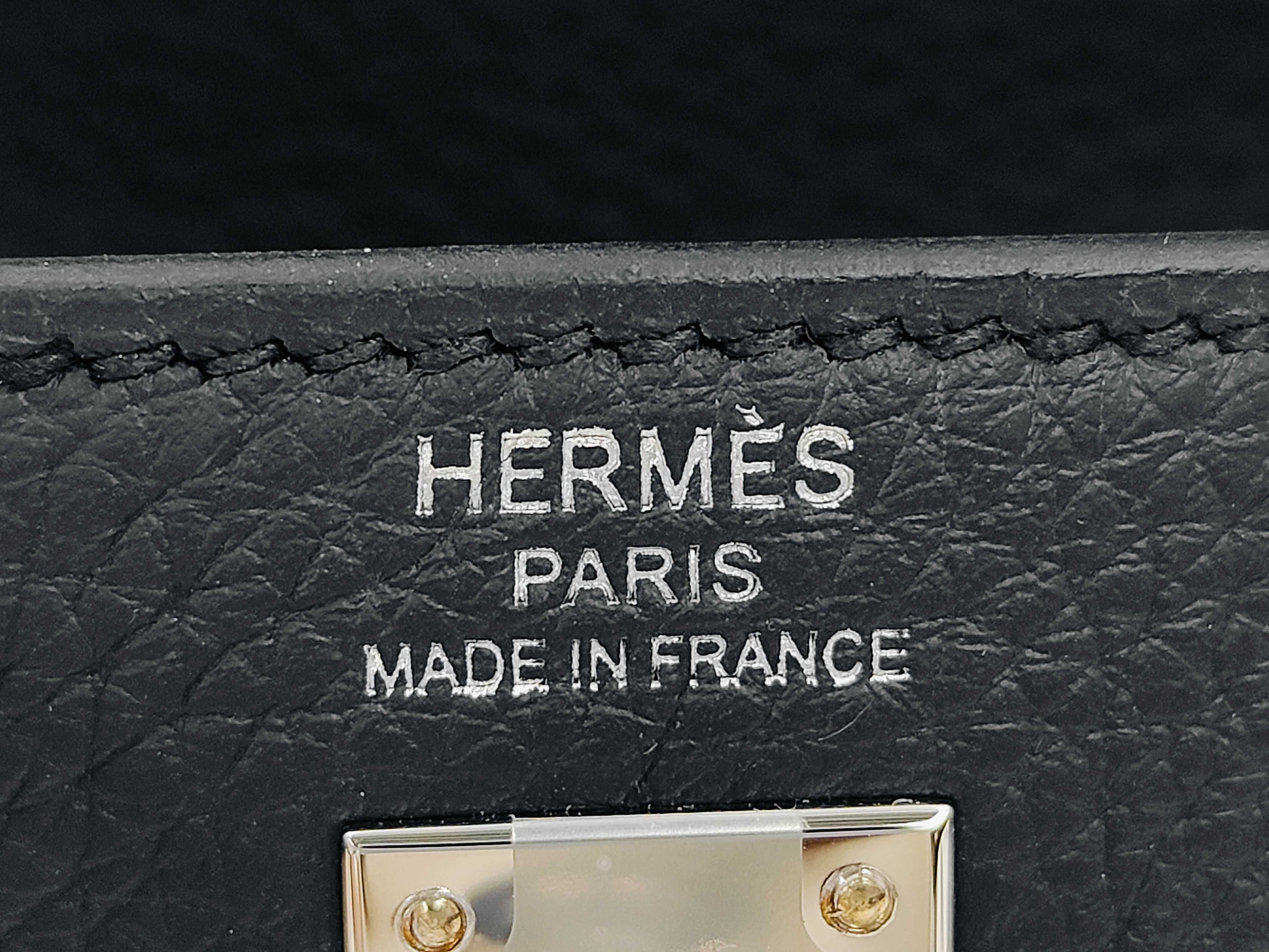 Kelly 25 Togo Black Silver Hardware G Stamp Handbag — view 9