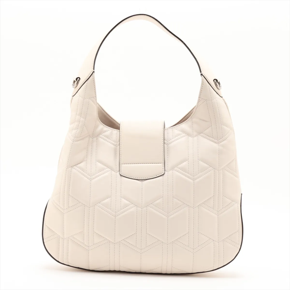 Dionysus Leather Shoulder Bag, White, 446687 — view 2