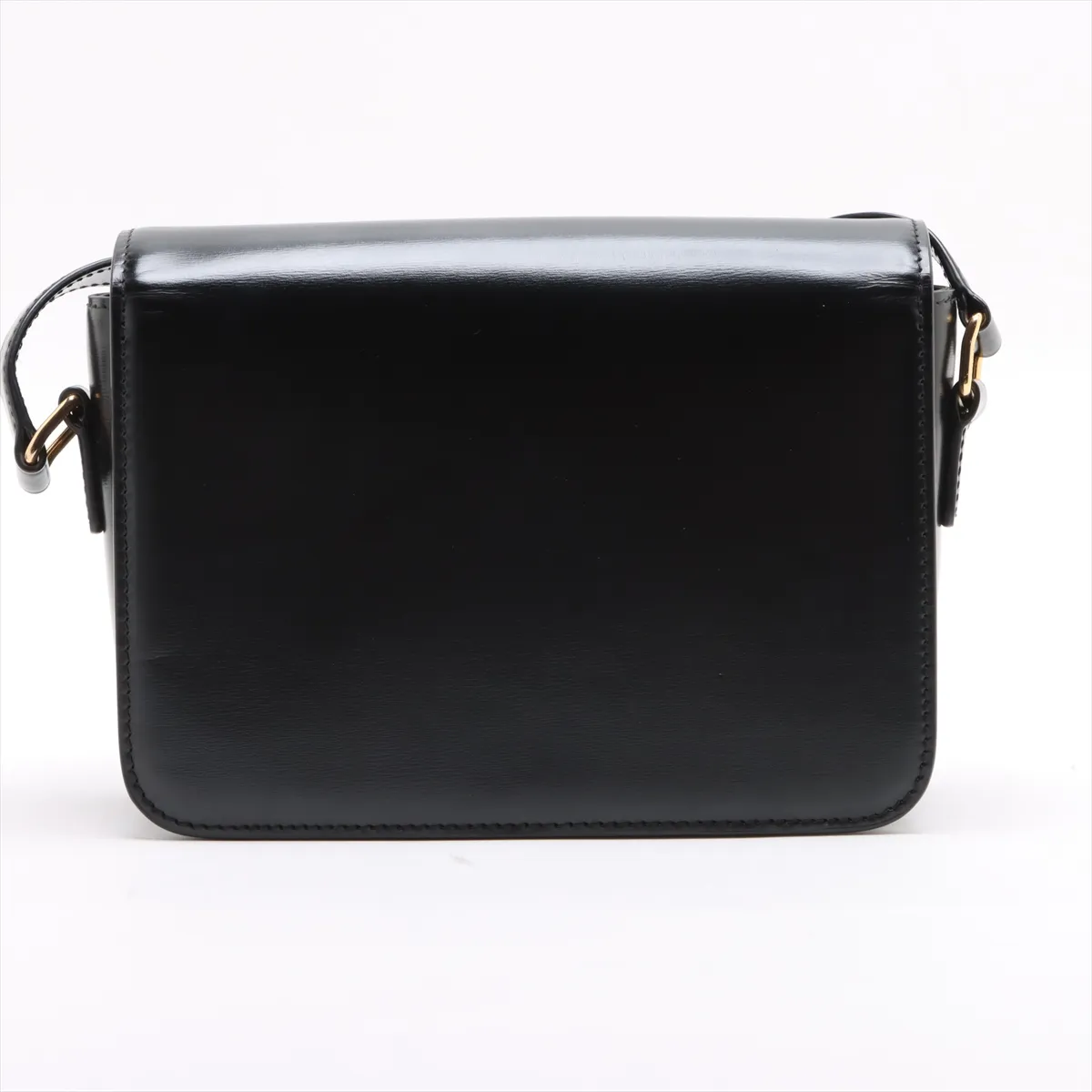 Triomphe Teen Leather Shoulder Bag Black — view 2