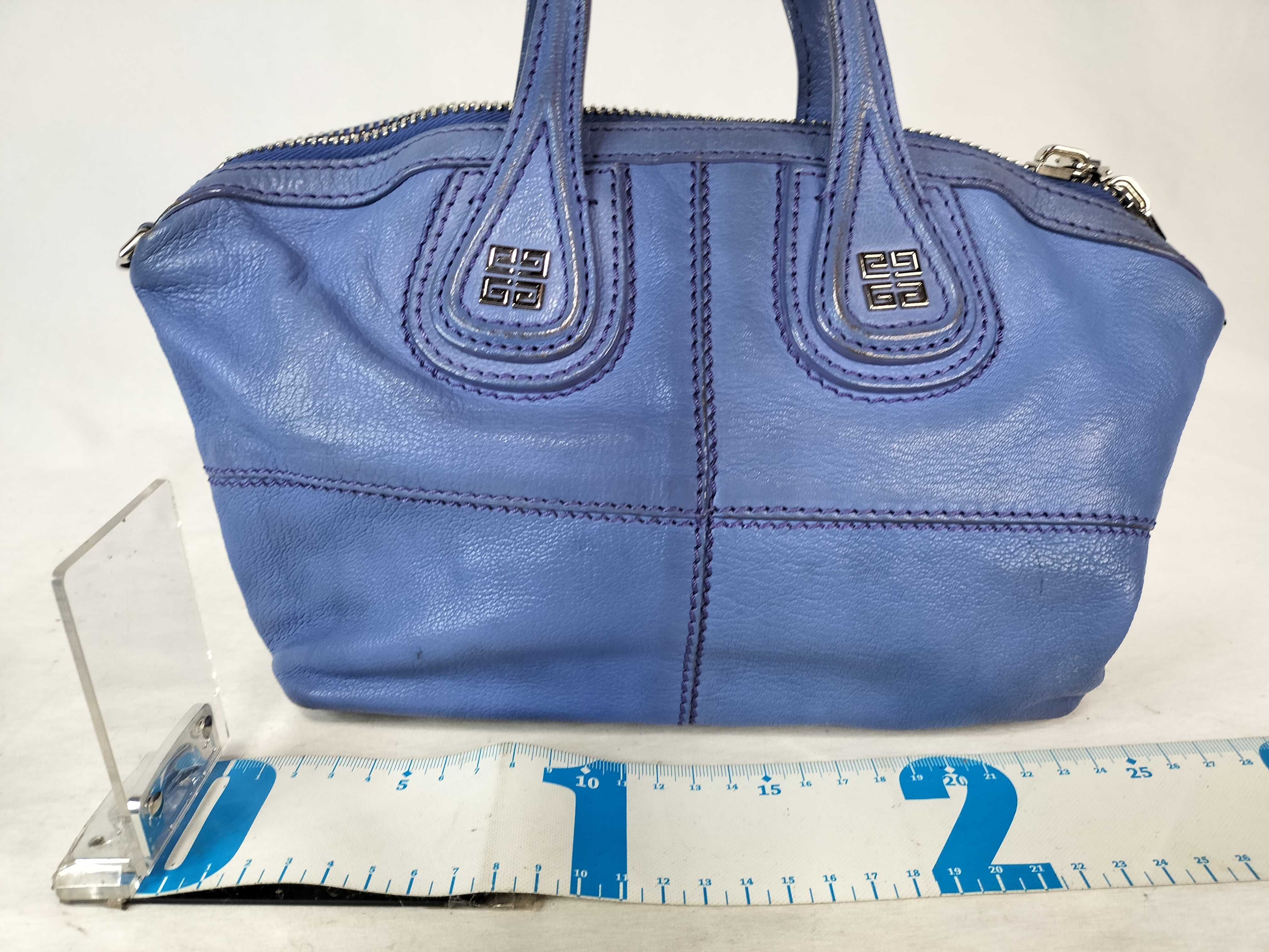 PH- Blue Shoulder Bag Leather Handbag — view 2