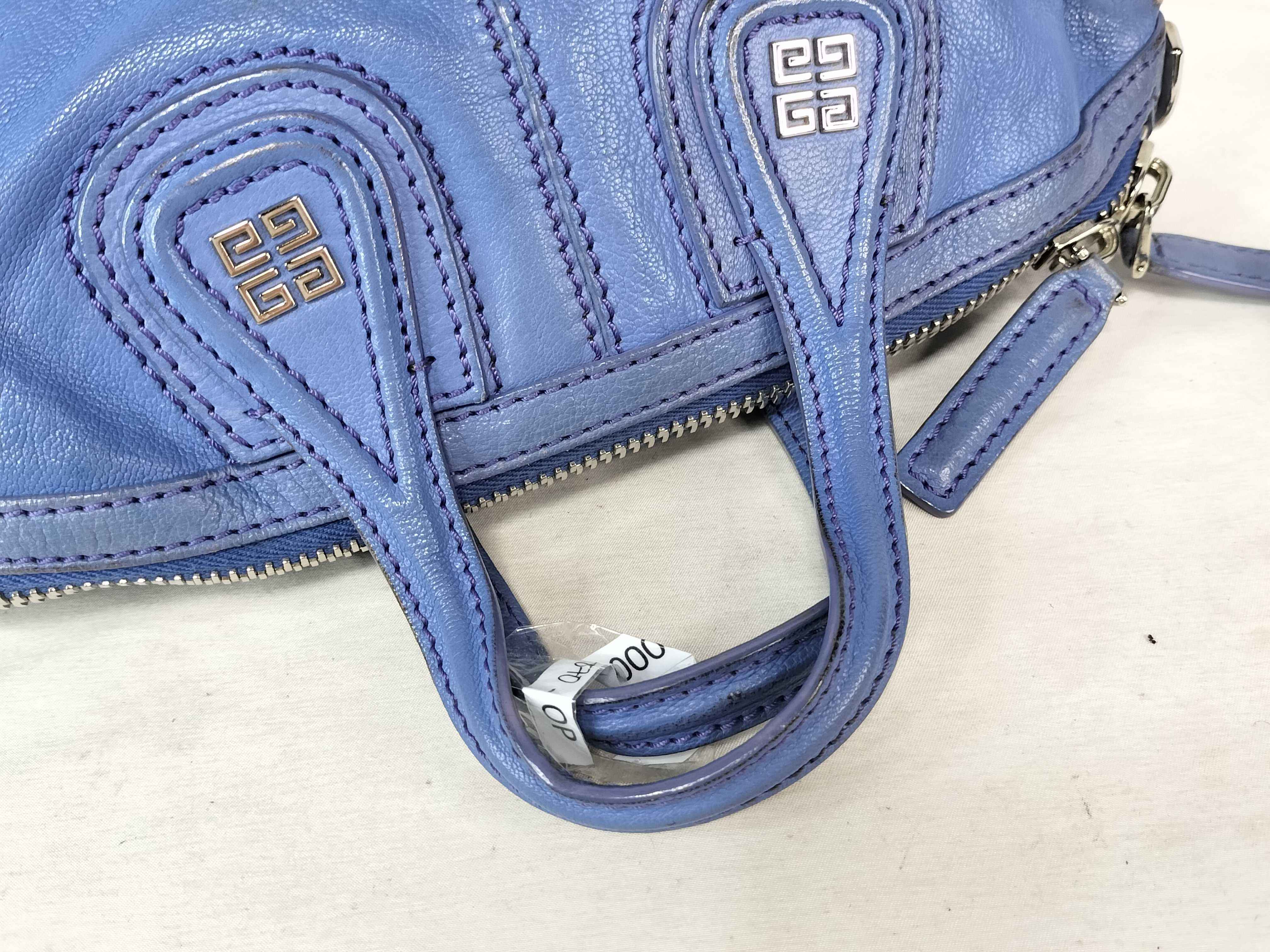PH- Blue Shoulder Bag Leather Handbag — view 3