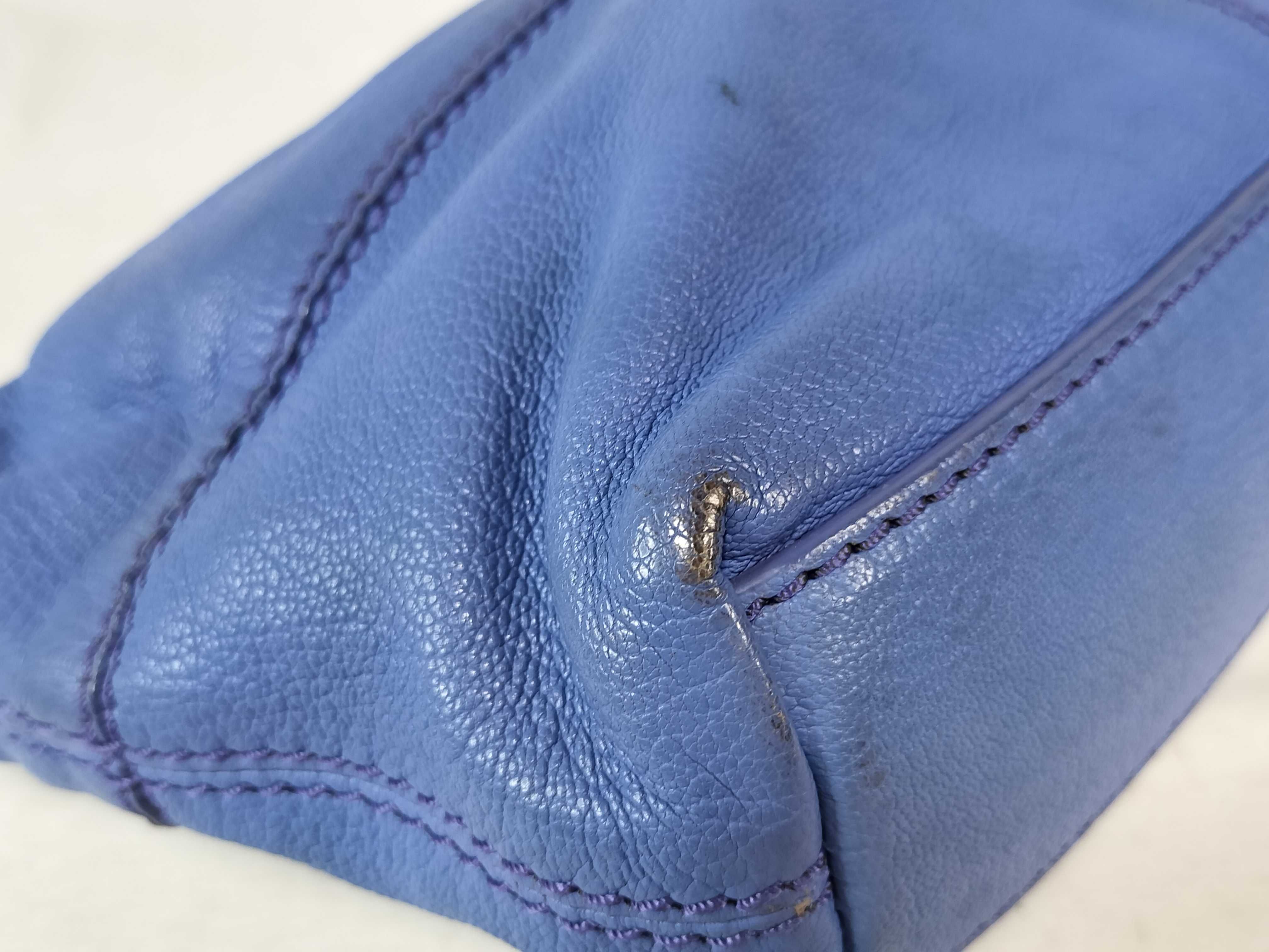 PH- Blue Shoulder Bag Leather Handbag — view 7
