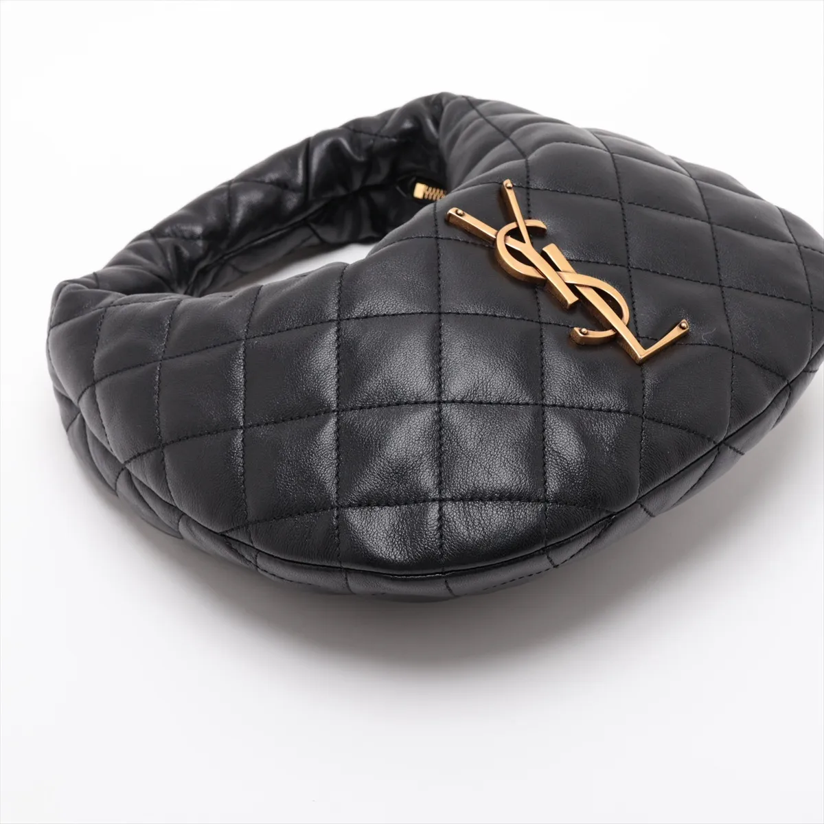 Icarino Leather Handbag, Black, 851689 — view 4
