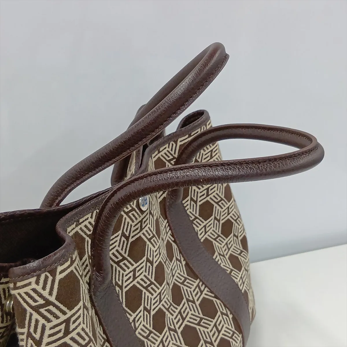 Garden Party 36 PM Toile Sole H x Buffle Brown Silver Hardware — view 12