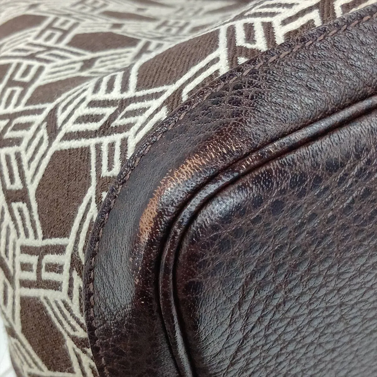 Garden Party 36 PM Toile Sole H x Buffle Brown Silver Hardware — view 13