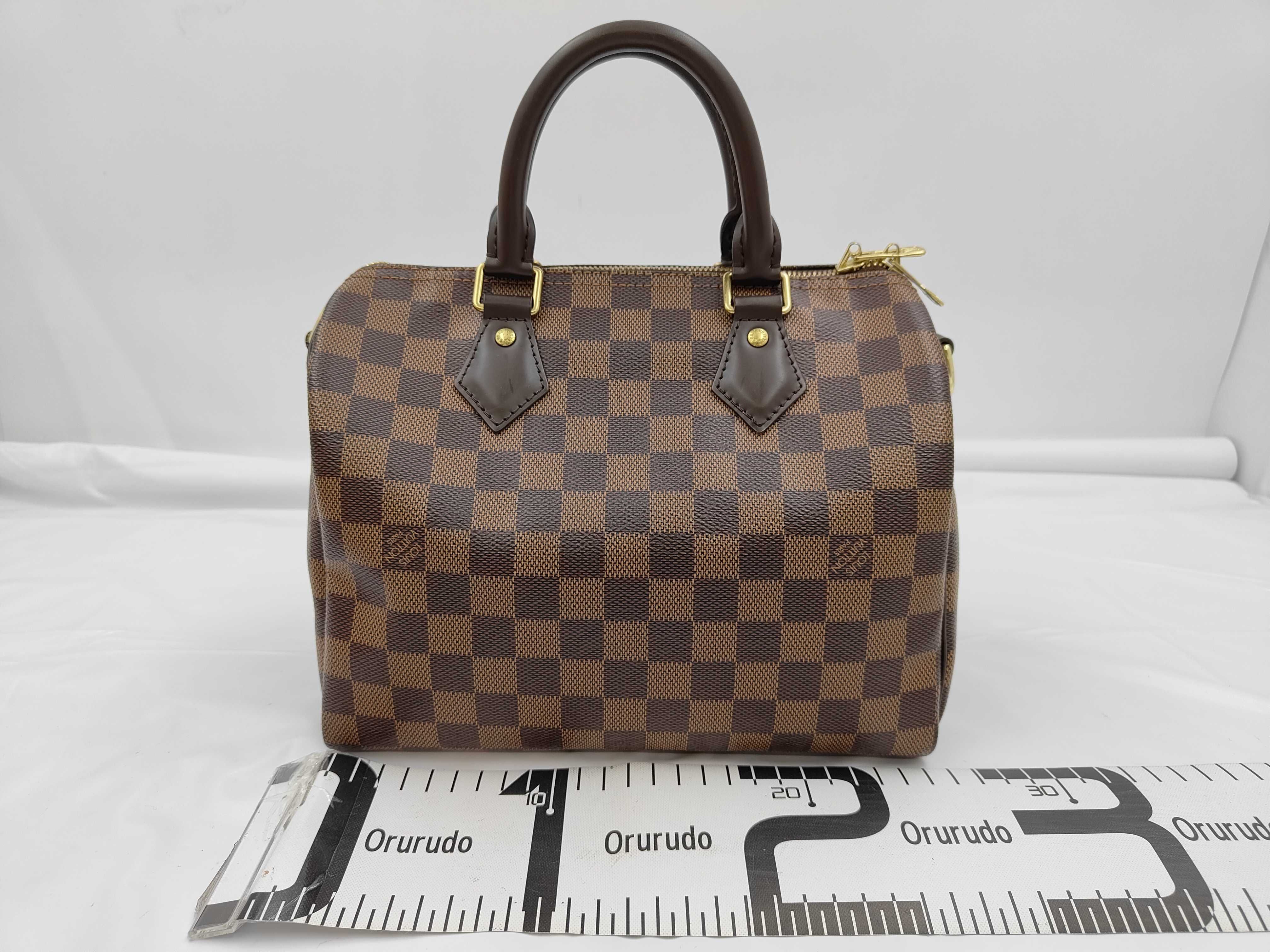 Speedy 25 Bandoulière Damier Shoulder Bag, Louis Vuitton Damier Canvas N41181 Brown Shoulder Bag — view 2