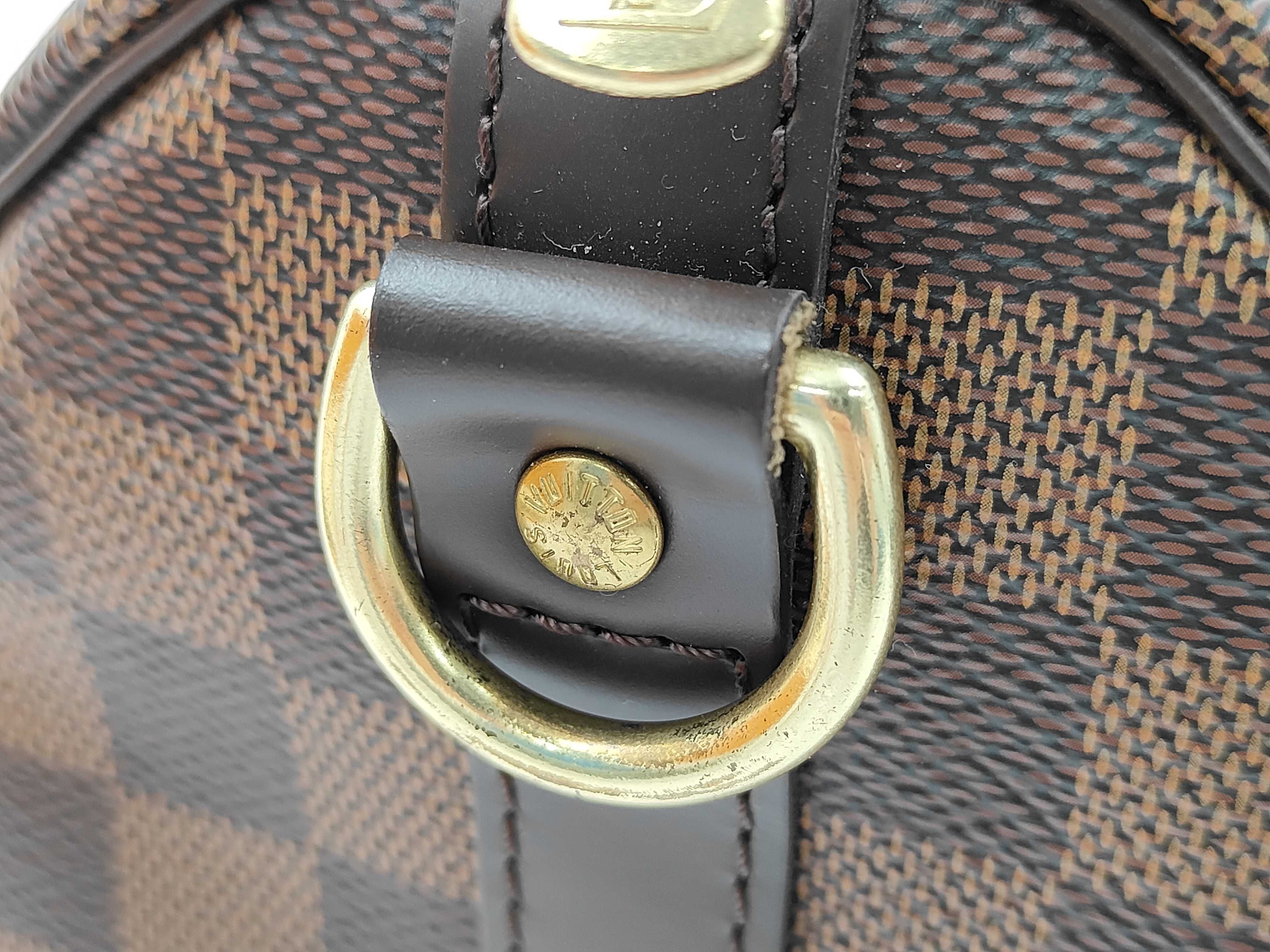 Speedy 25 Bandoulière Damier Shoulder Bag, Louis Vuitton Damier Canvas N41181 Brown Shoulder Bag — view 14