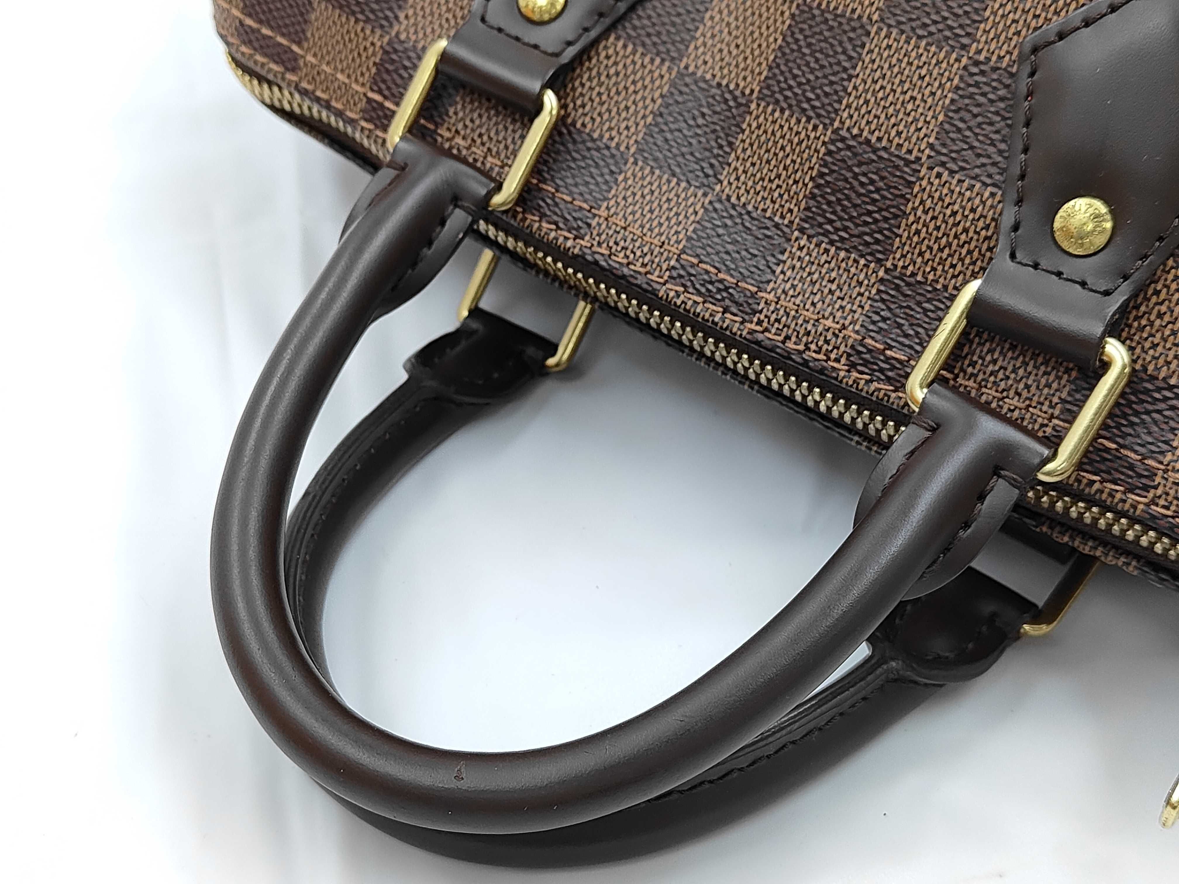 Speedy 25 Bandoulière Damier Shoulder Bag, Louis Vuitton Damier Canvas N41181 Brown Shoulder Bag — view 3