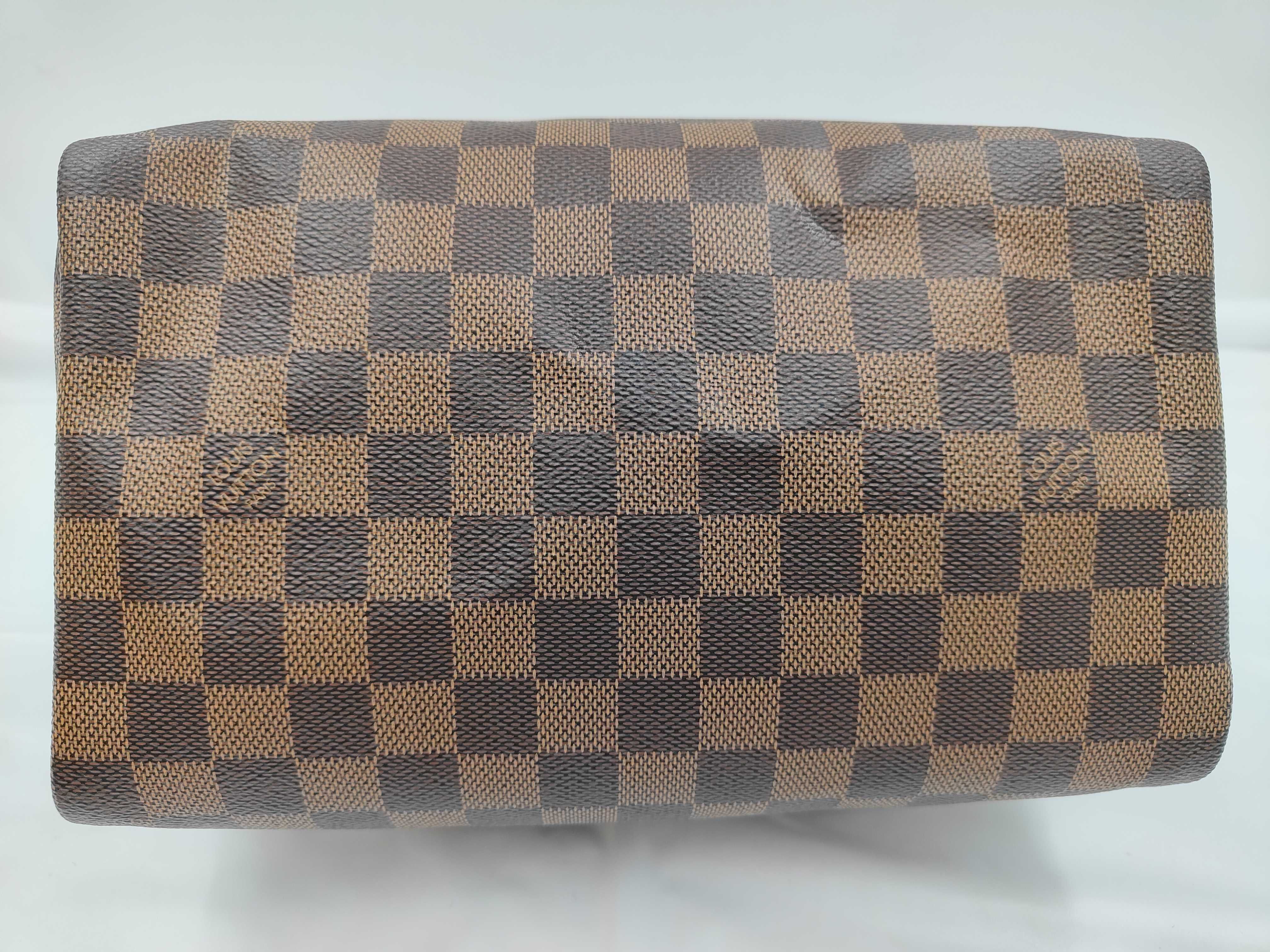 Speedy 25 Bandoulière Damier Shoulder Bag, Louis Vuitton Damier Canvas N41181 Brown Shoulder Bag — view 8