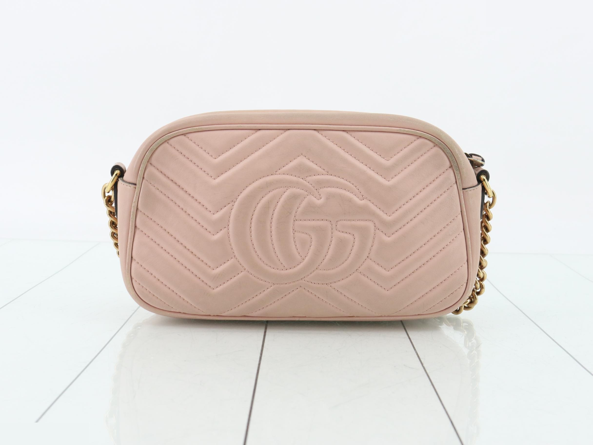 GG Marmont quilted leather pink shoulder bag — view 2