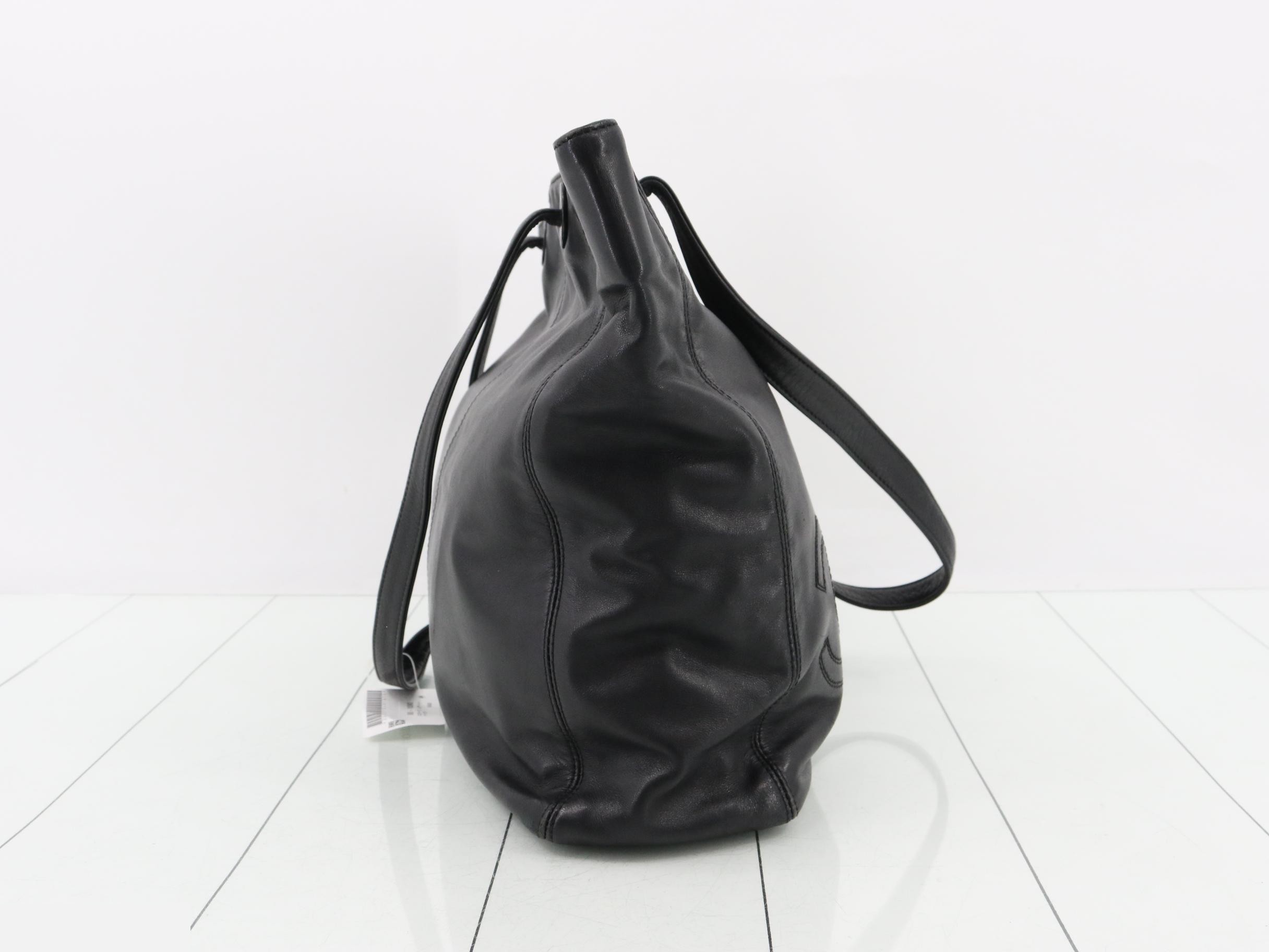 Coco Mark Leather Tote Bag — view 4