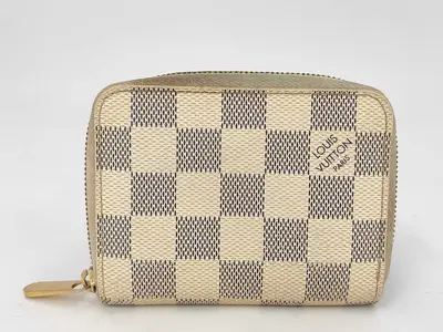 Damier Azur Louis Vuitton Azur Zippy Coin Purse SN1102 Coin Case