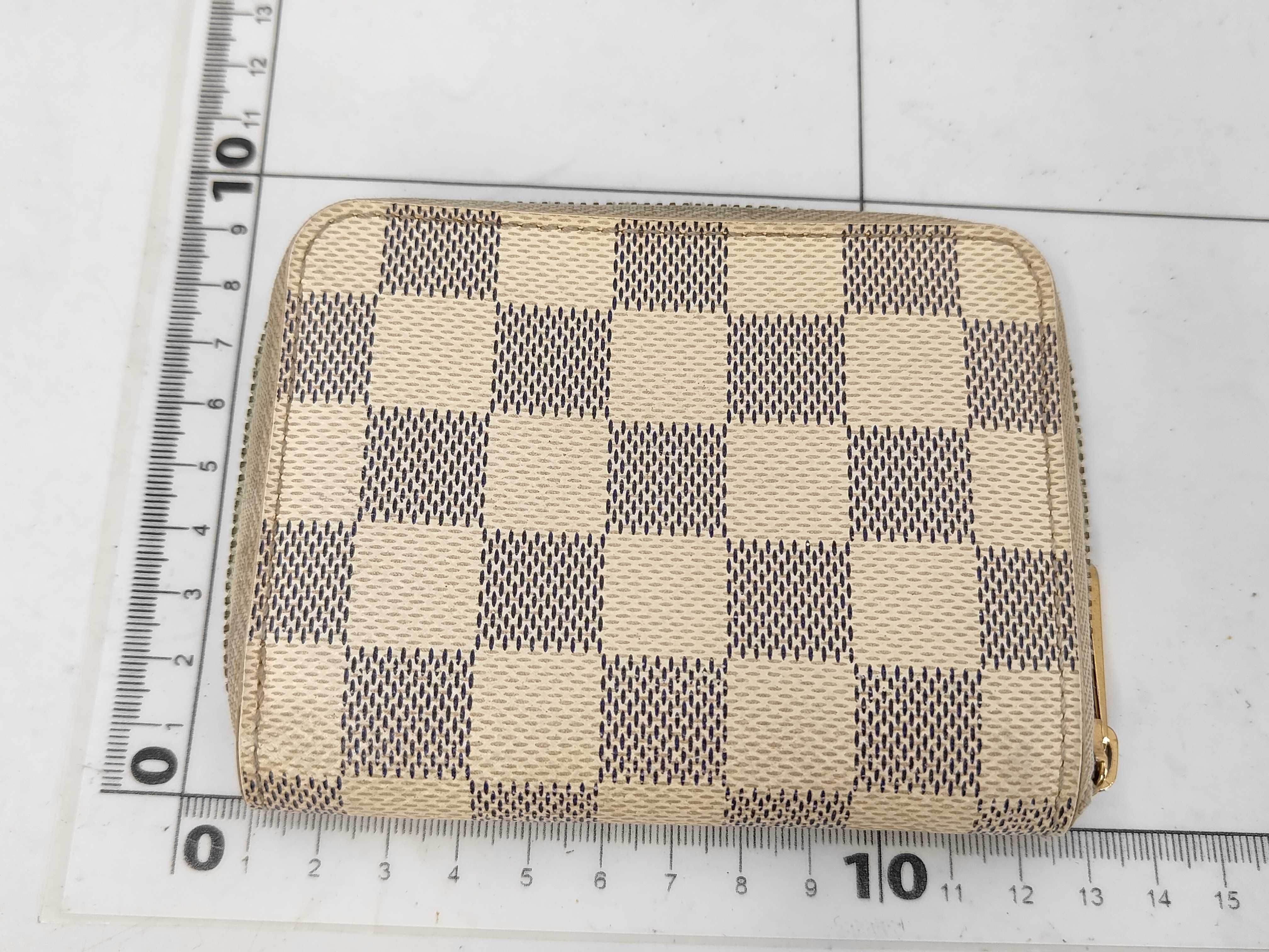 Damier Azur Louis Vuitton Azur Zippy Coin Purse SN1102 Coin Case — view 2