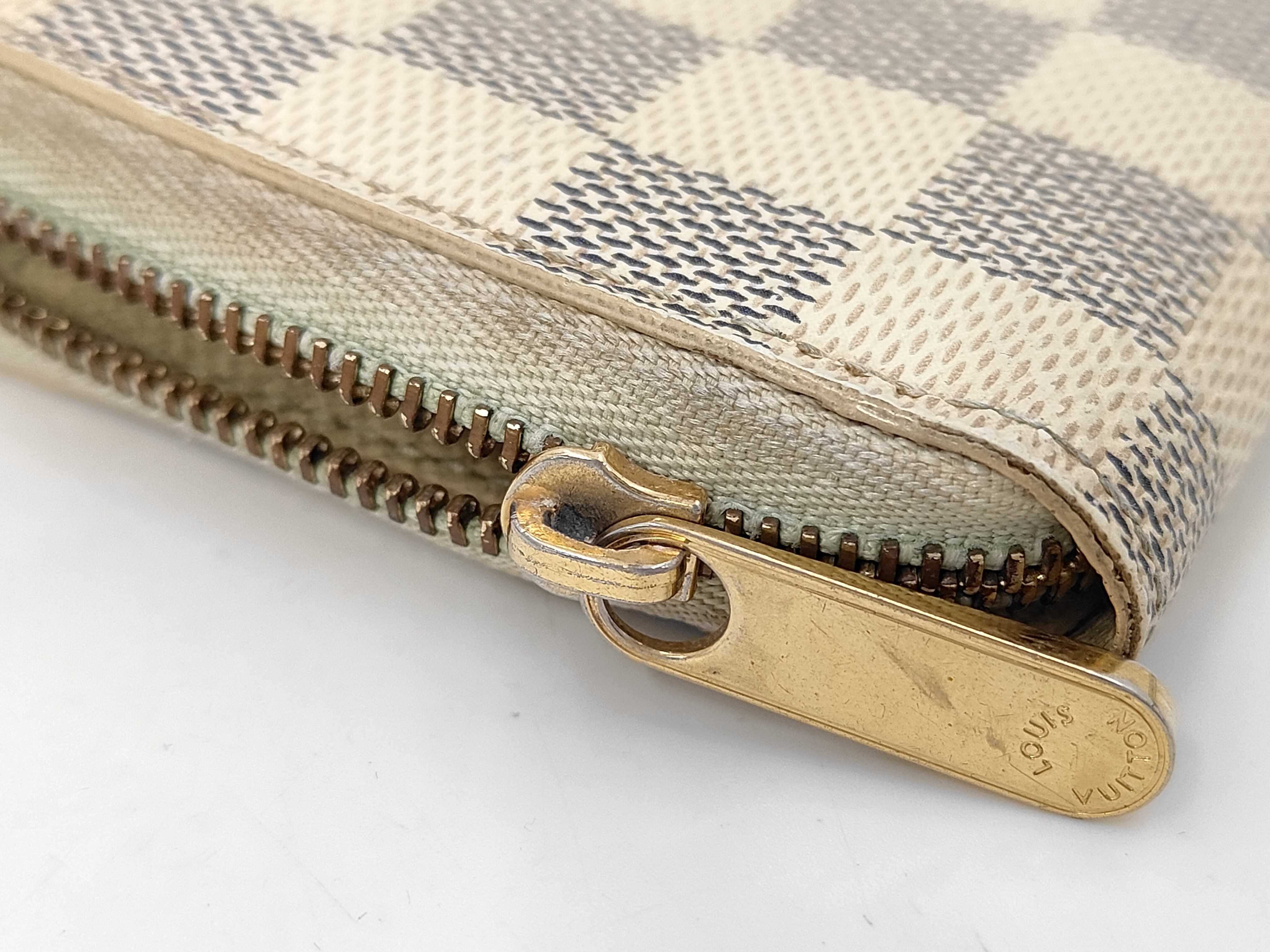 Damier Azur Louis Vuitton Azur Zippy Coin Purse SN1102 Coin Case — view 5