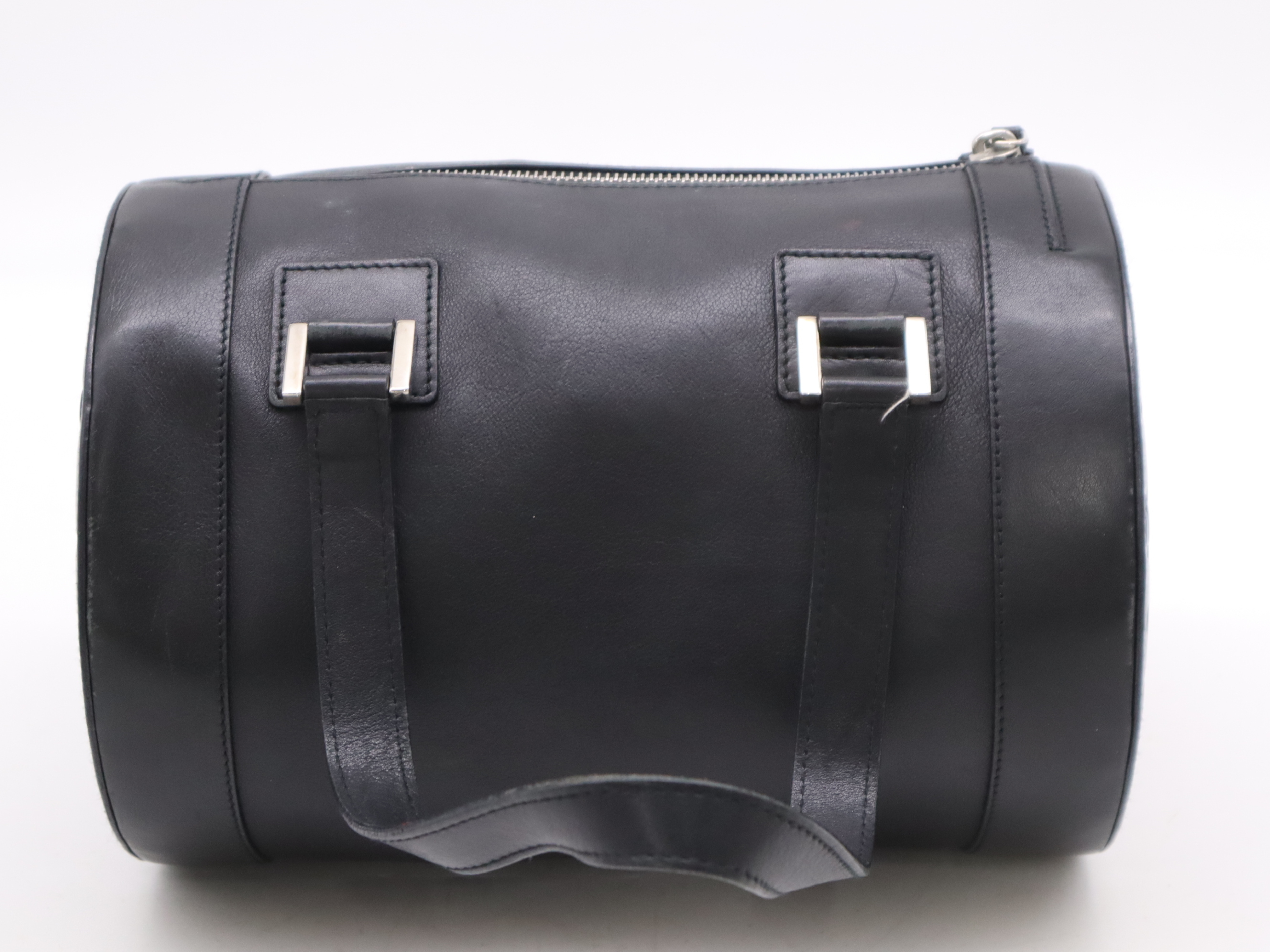 Leather Mini Boston Bag Black SV Hardware Boston Bag — view 2