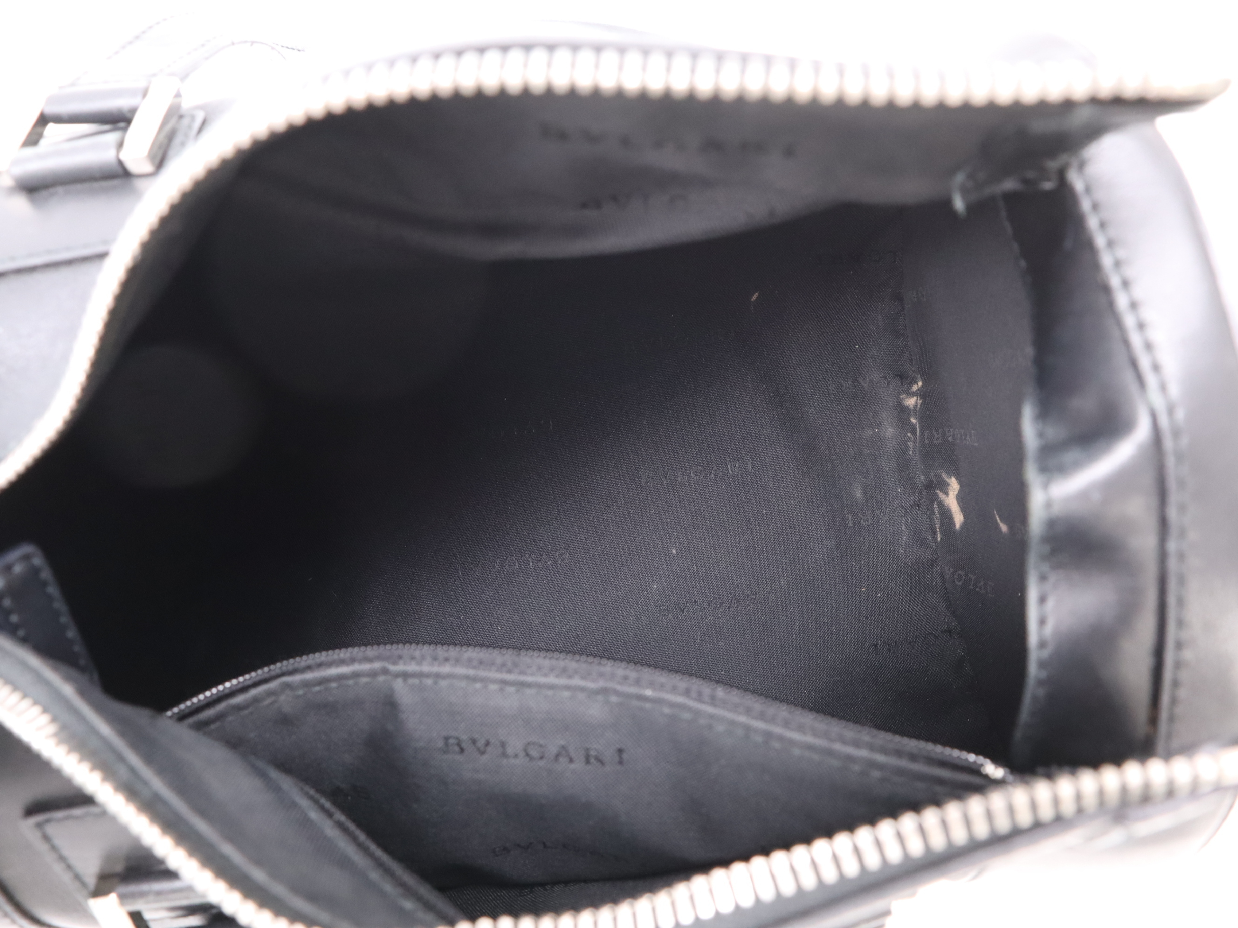 Leather Mini Boston Bag Black SV Hardware Boston Bag — view 11