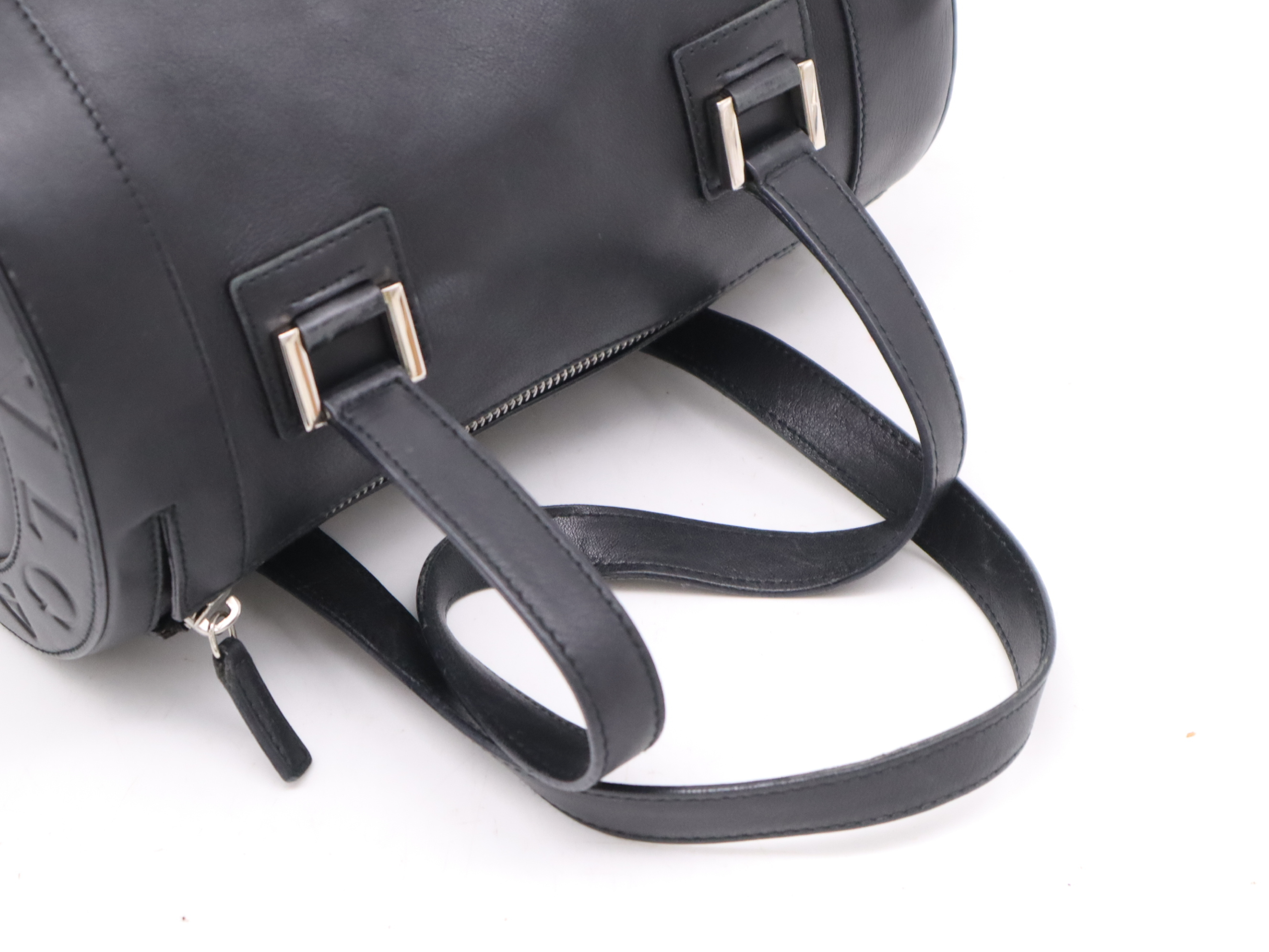 Leather Mini Boston Bag Black SV Hardware Boston Bag — view 6