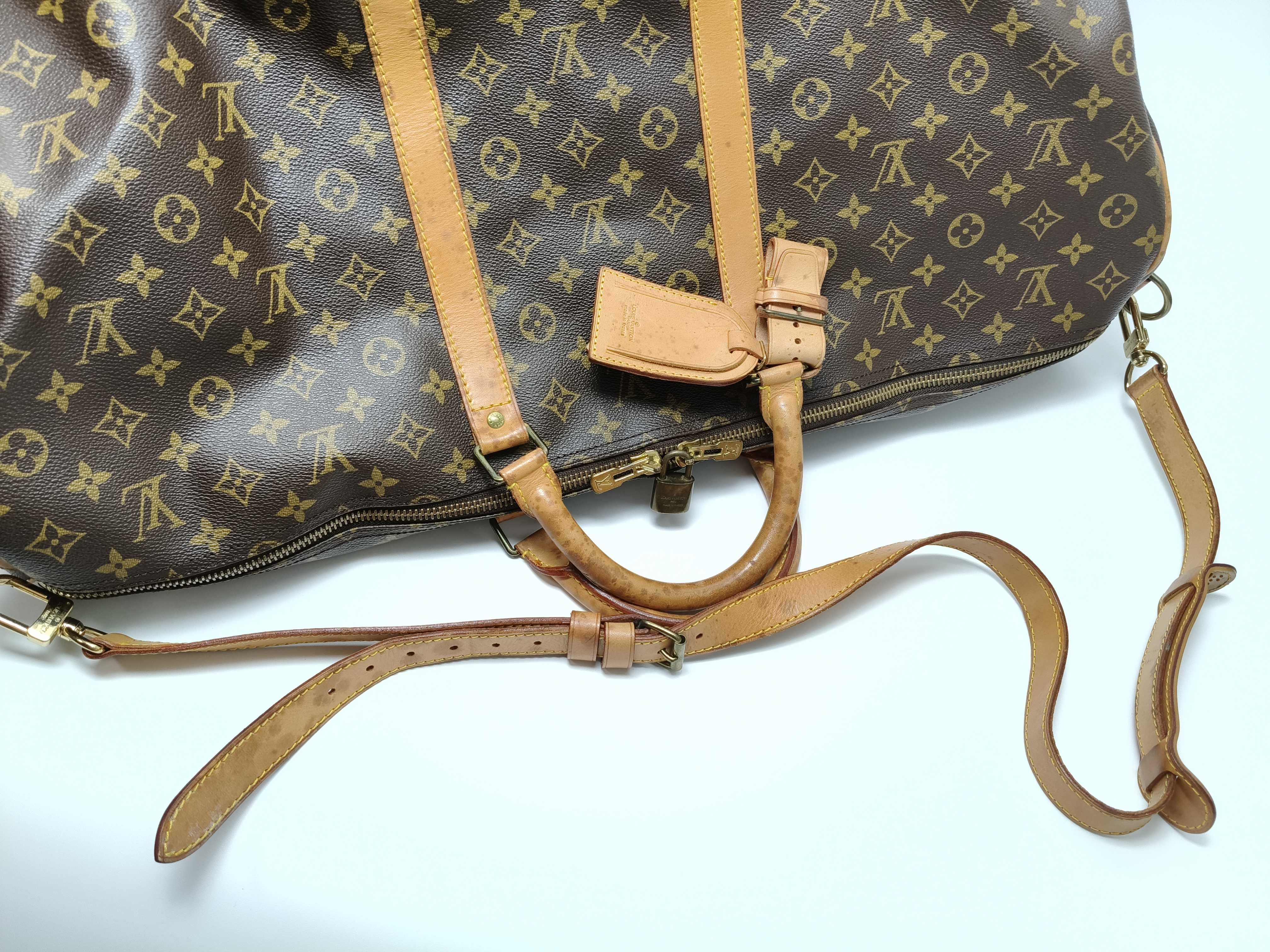 Monogram Vuitton Keepall Bandoulière 60 Boston Bag — view 3