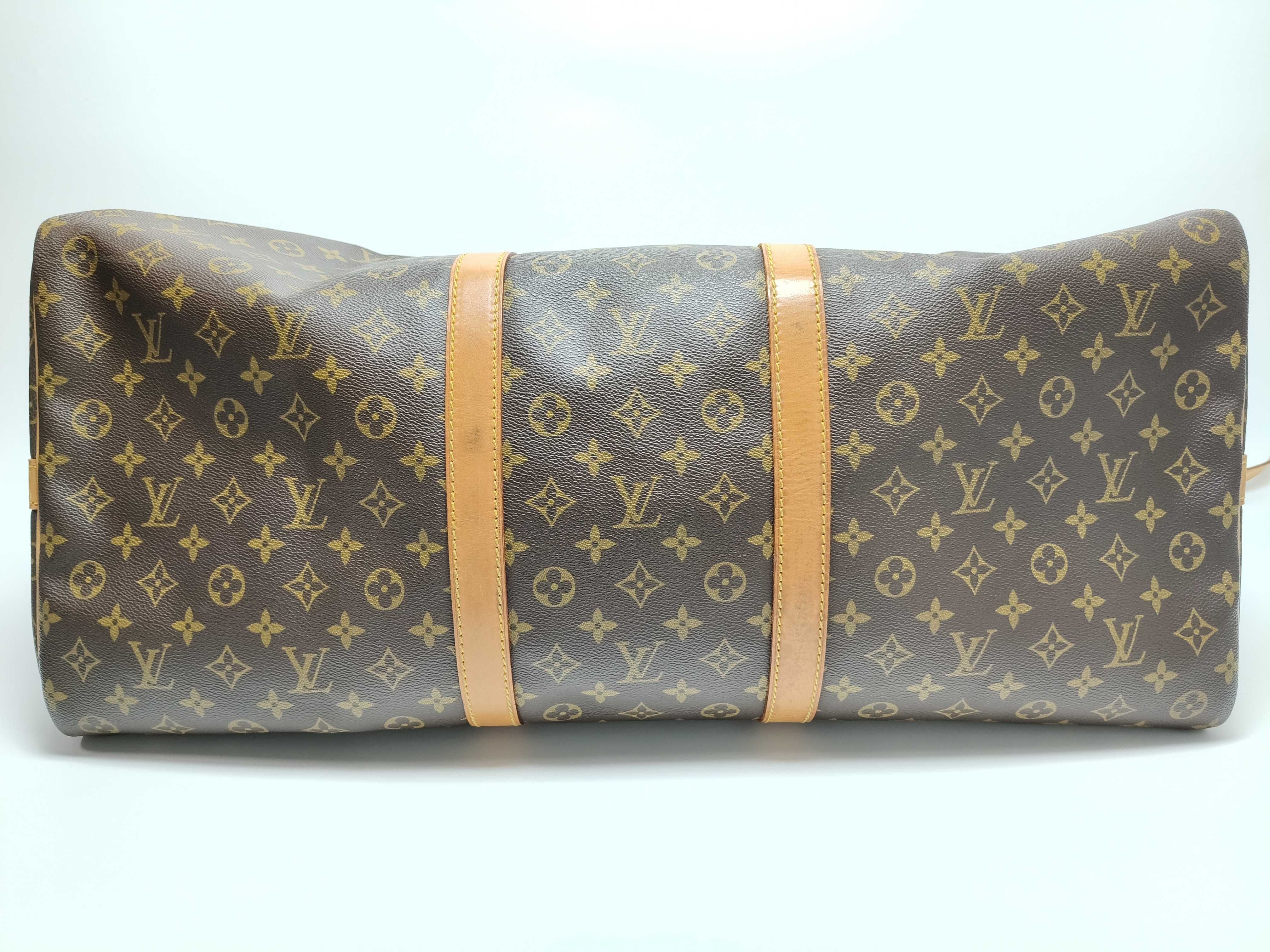 Monogram Vuitton Keepall Bandoulière 60 Boston Bag — view 9