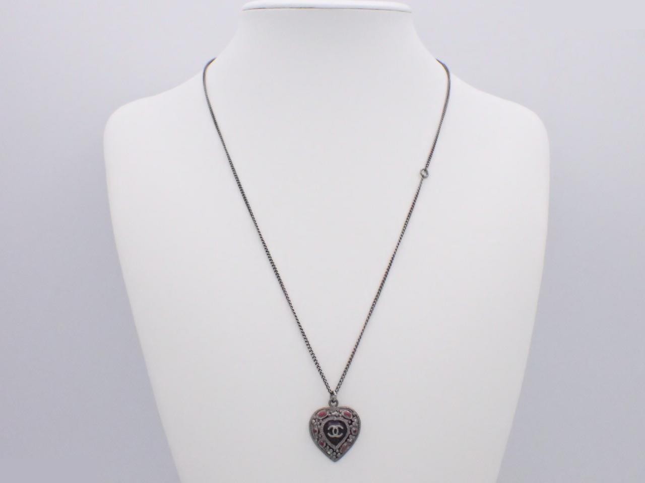 Coco Mark Heart Metal Necklace, Chain approx. 60cm — view 3
