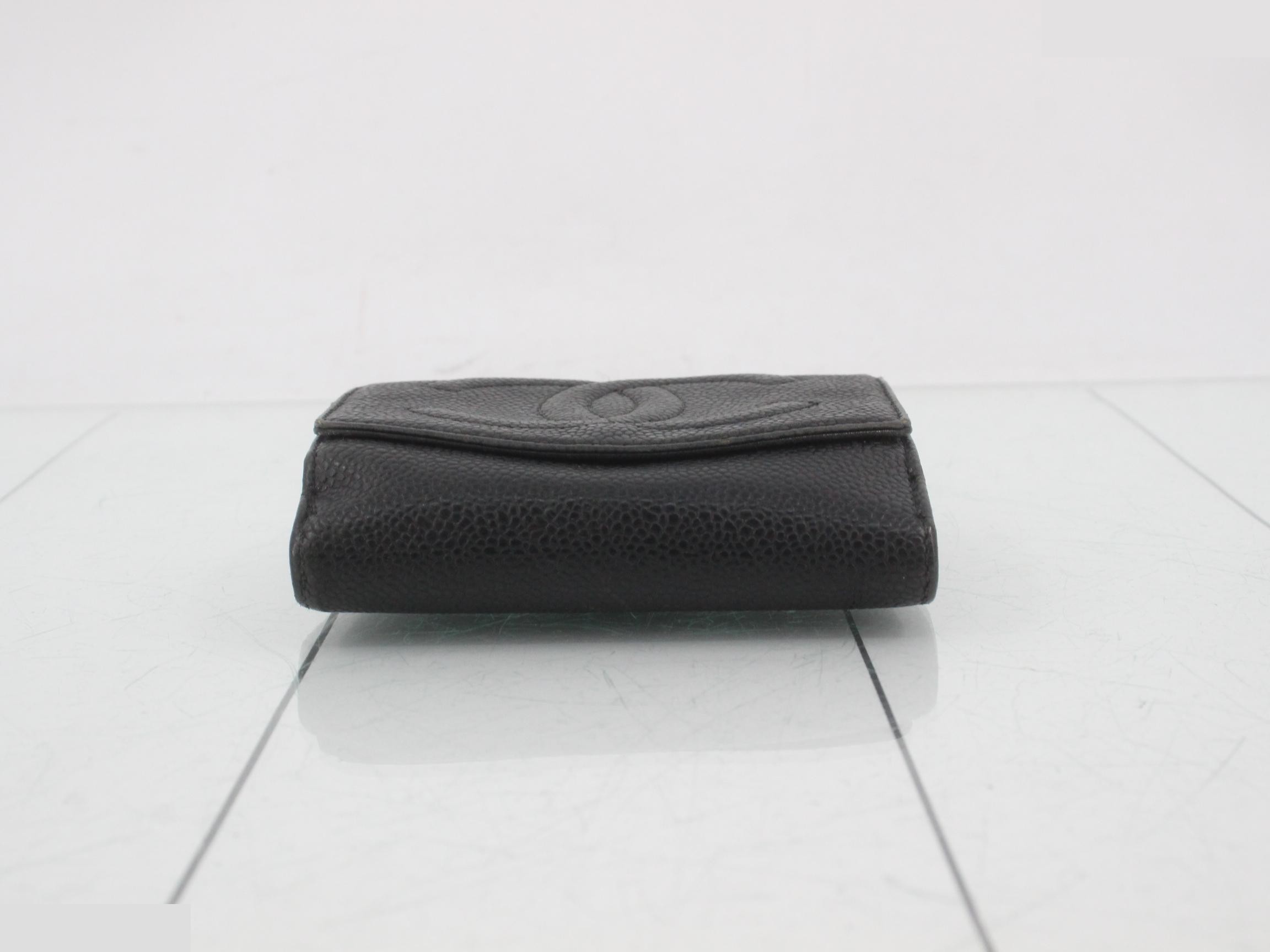 Caviar leather (bag) and bi-fold wallet, black — view 3
