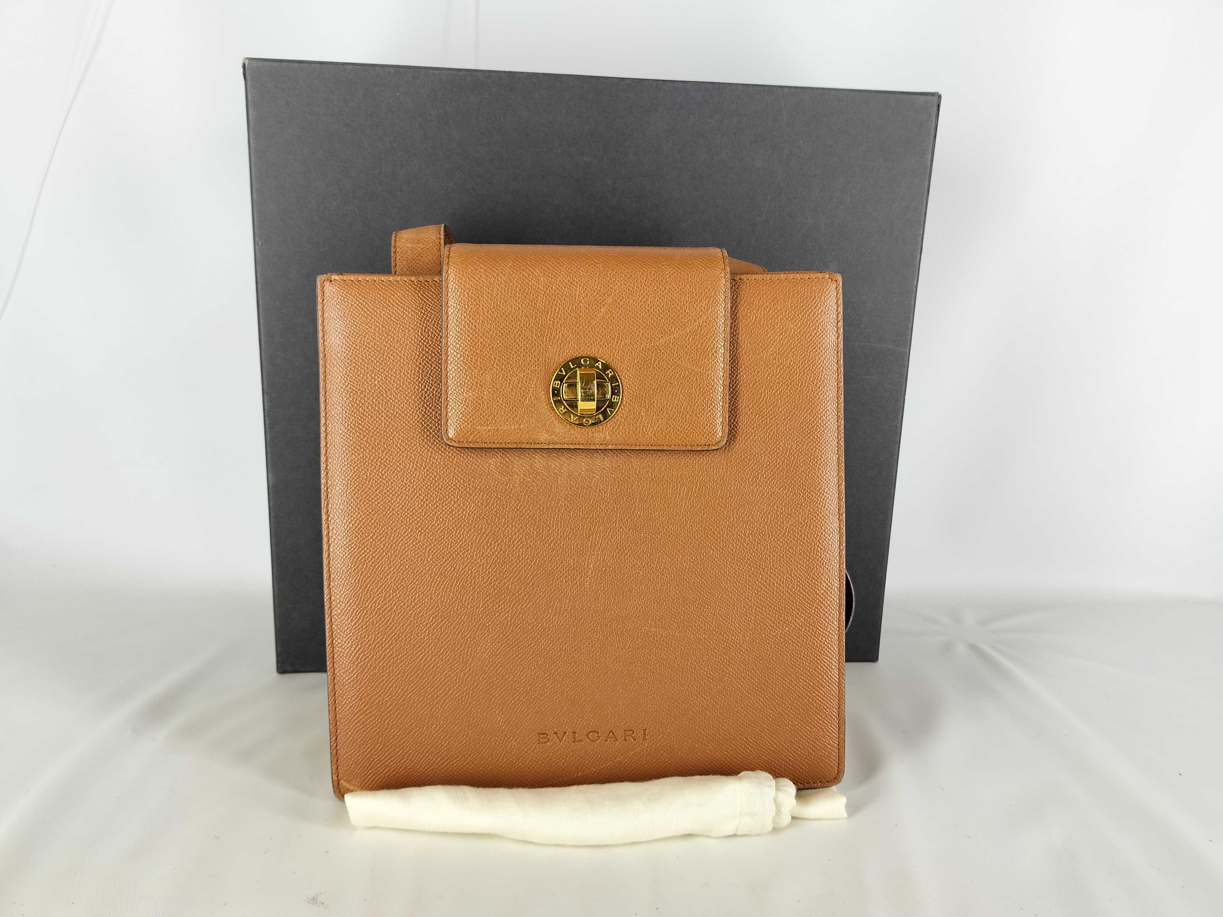 Turnlock Leather Shoulder Bag