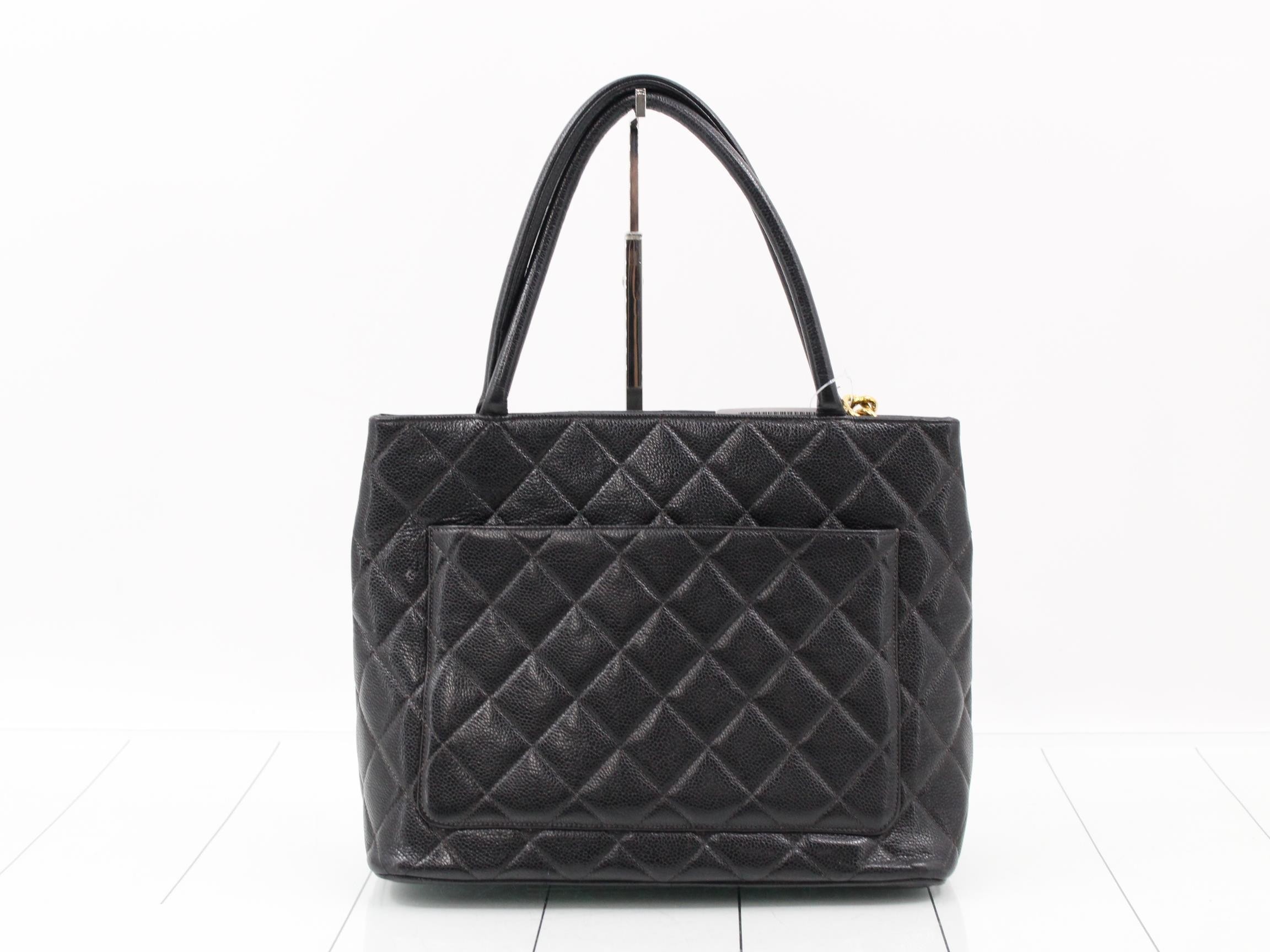 Reissue Tote Bag, Caviar Skin, Black, Series 5 — view 2