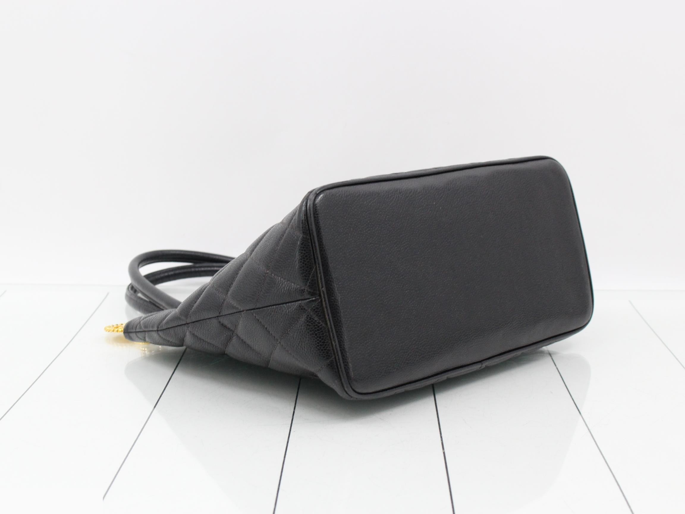 Reissue Tote Bag, Caviar Skin, Black, Series 5 — view 5