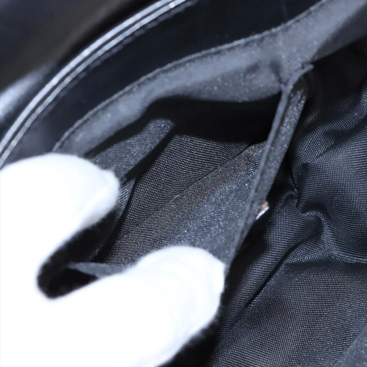 fur x leather shoulder bag black 8BR429 — view 8
