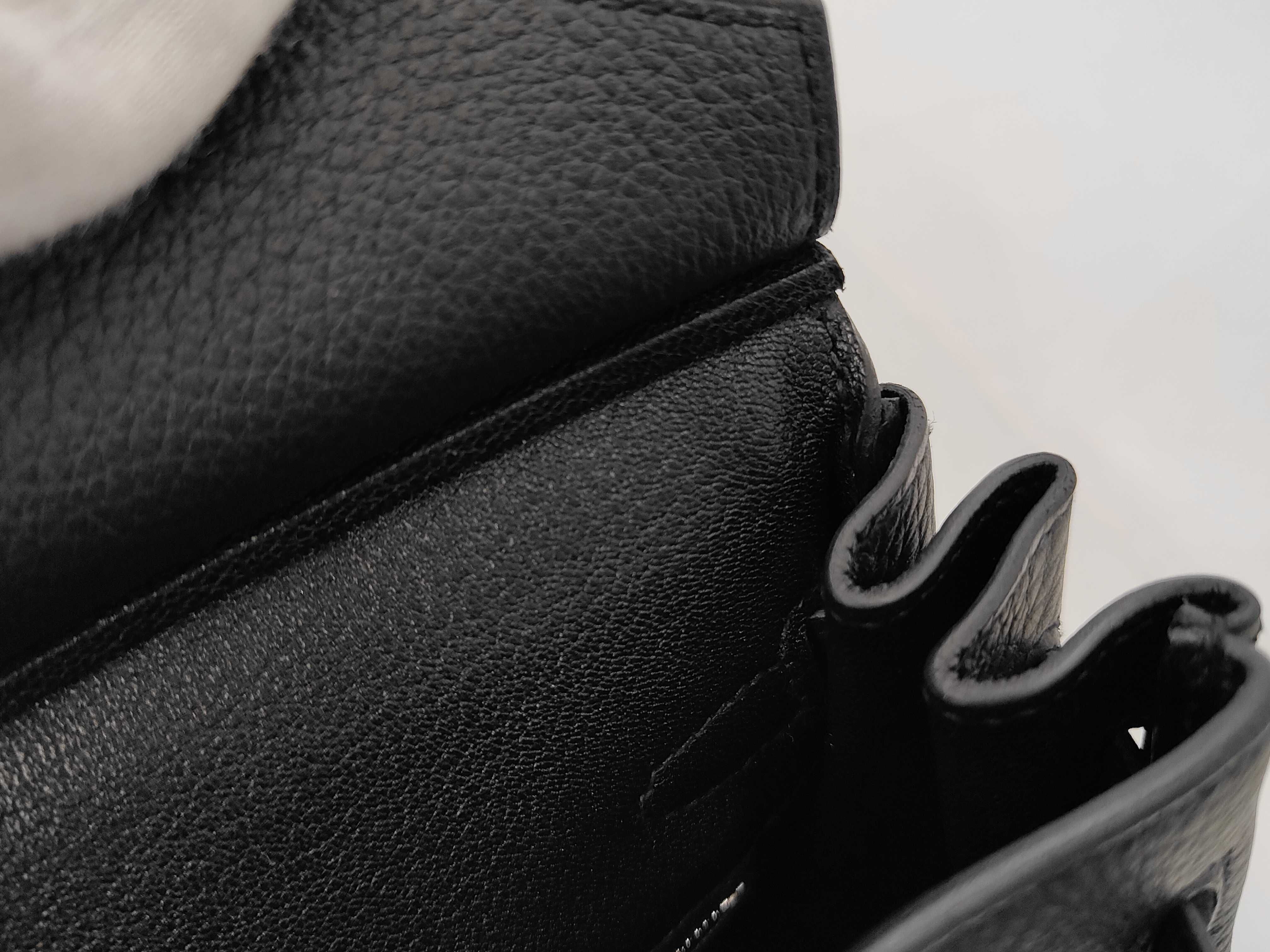 Birkin 25 Togo Noir SV Hardware [Engraved] G Handbag — view 9