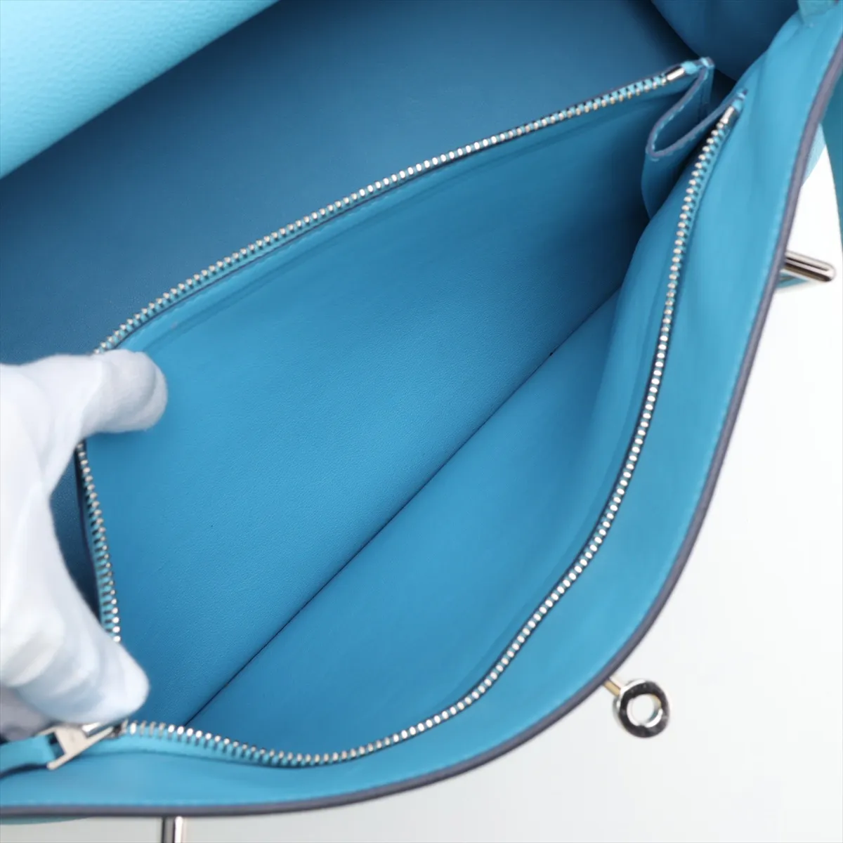 [Individually packaged] Hermes Kelly 42 Maxi Letournée Togo Blue Nord Silver Hardware B: 2023 — view 9