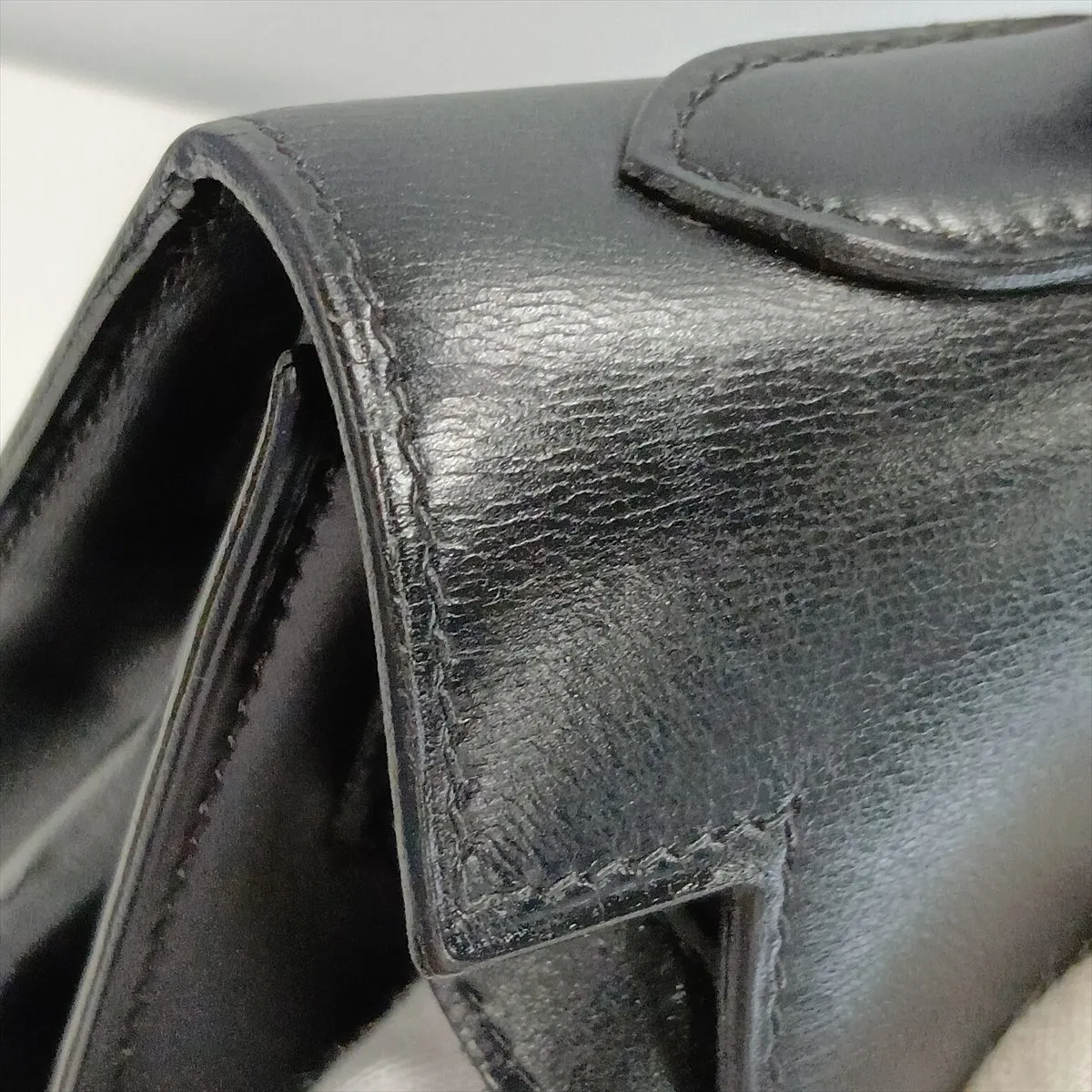 [Individually packaged] Hermes Kelly 32 Sellier Box Calf Black Gold Hardware F: 1976, — view 13
