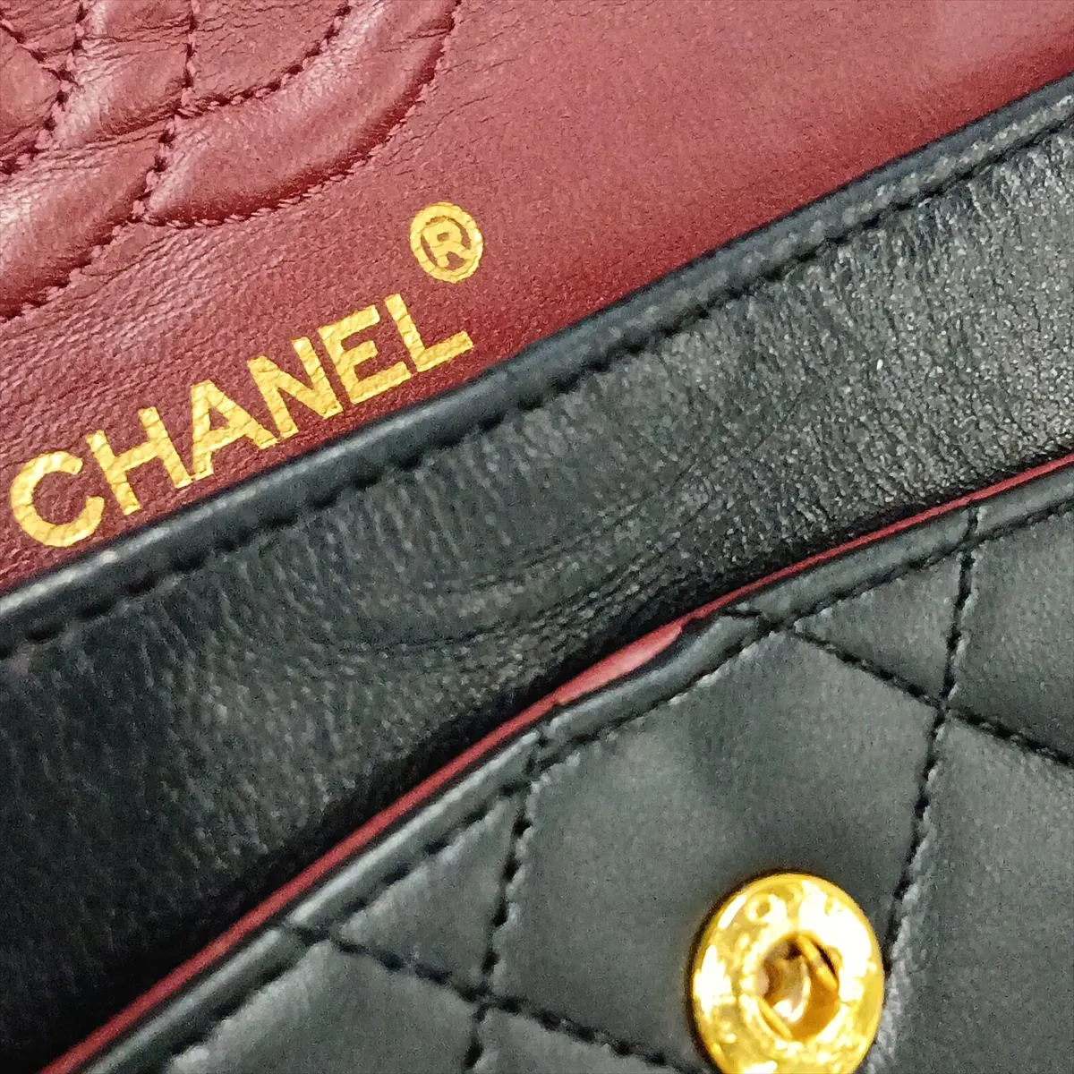 [Individually packaged] Chanel Matelassé 23 Small Lambskin Double Flap Double Chain Bag, Black with Gold Hardware, 0625587, Serial Number 0-series, A01113 — view 13