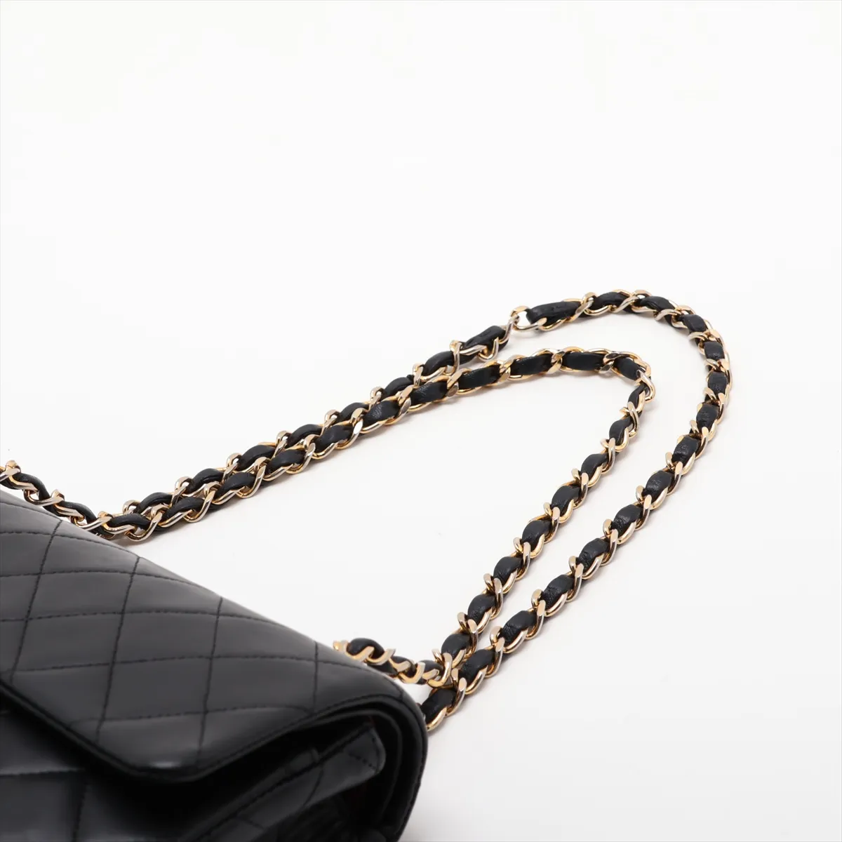 [Individually packaged] Chanel Matelassé 23 Small Lambskin Double Flap Double Chain Bag, Black with Gold Hardware, 0625587, Serial Number 0-series, A01113 — view 5