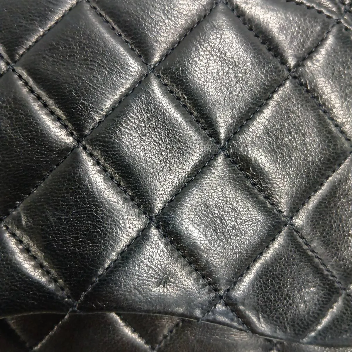 [Individually packaged] Chanel Matelassé 23 Small Lambskin Double Flap Double Chain Bag, Black with Gold Hardware, A01113 — view 14