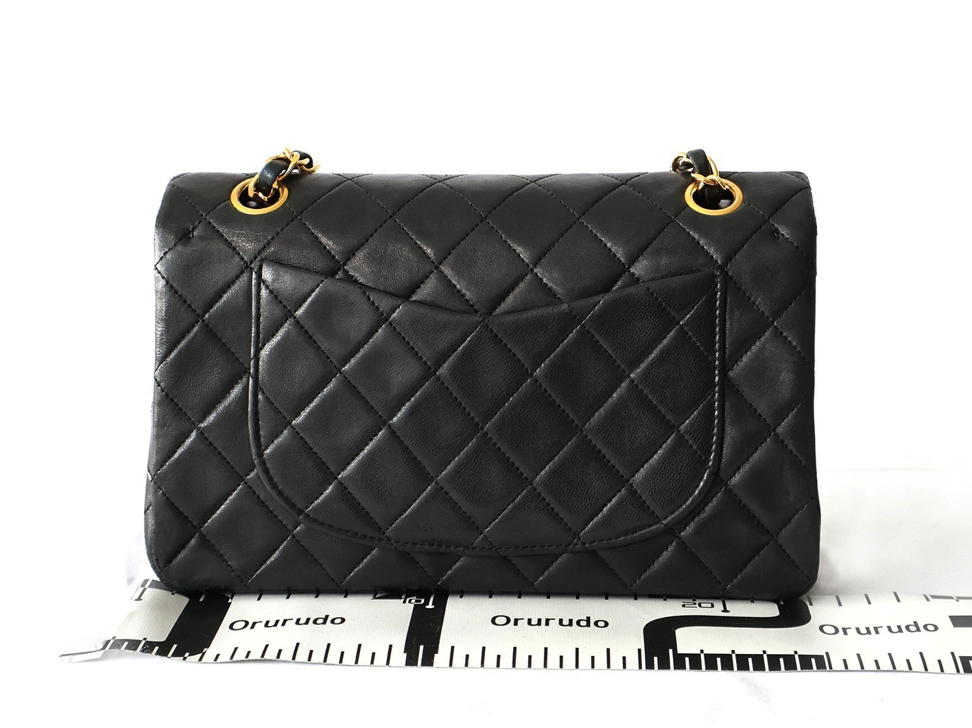Matelassé 23 Lambskin Double Flap Double Chain Shoulder Bag, Black — view 2